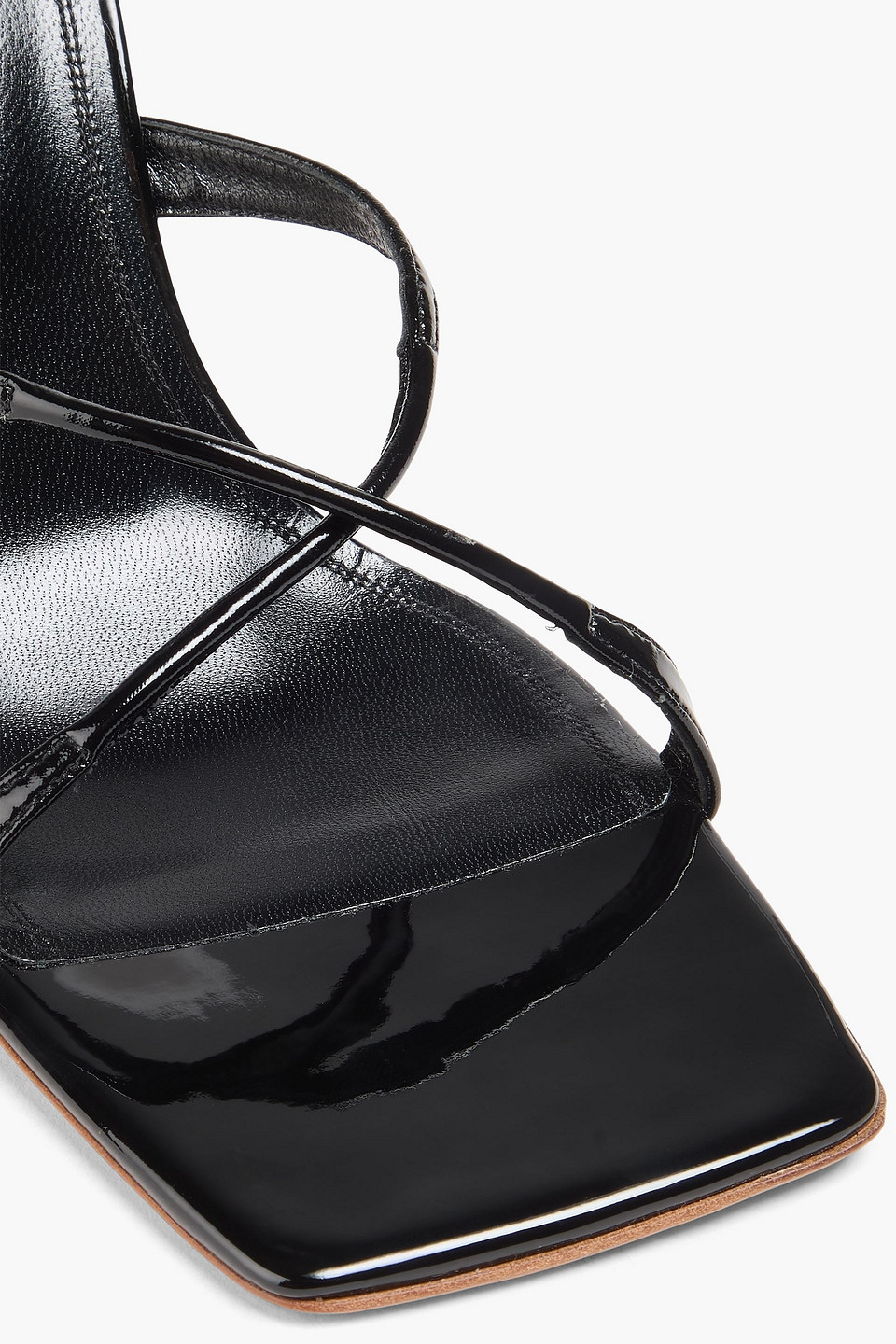 AMINA MUADDI ADRIANA PATENT-LEATHER MULES