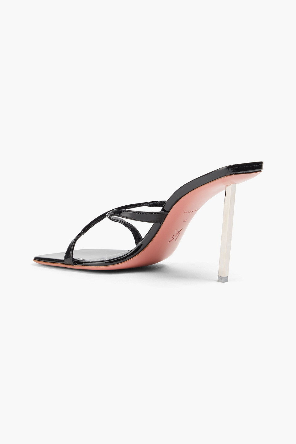 AMINA MUADDI ADRIANA PATENT-LEATHER MULES