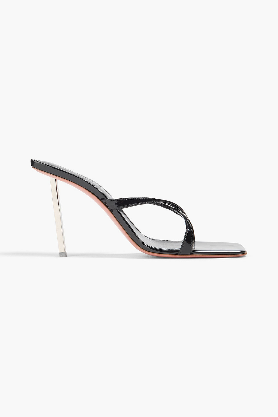 AMINA MUADDI ADRIANA PATENT-LEATHER MULES