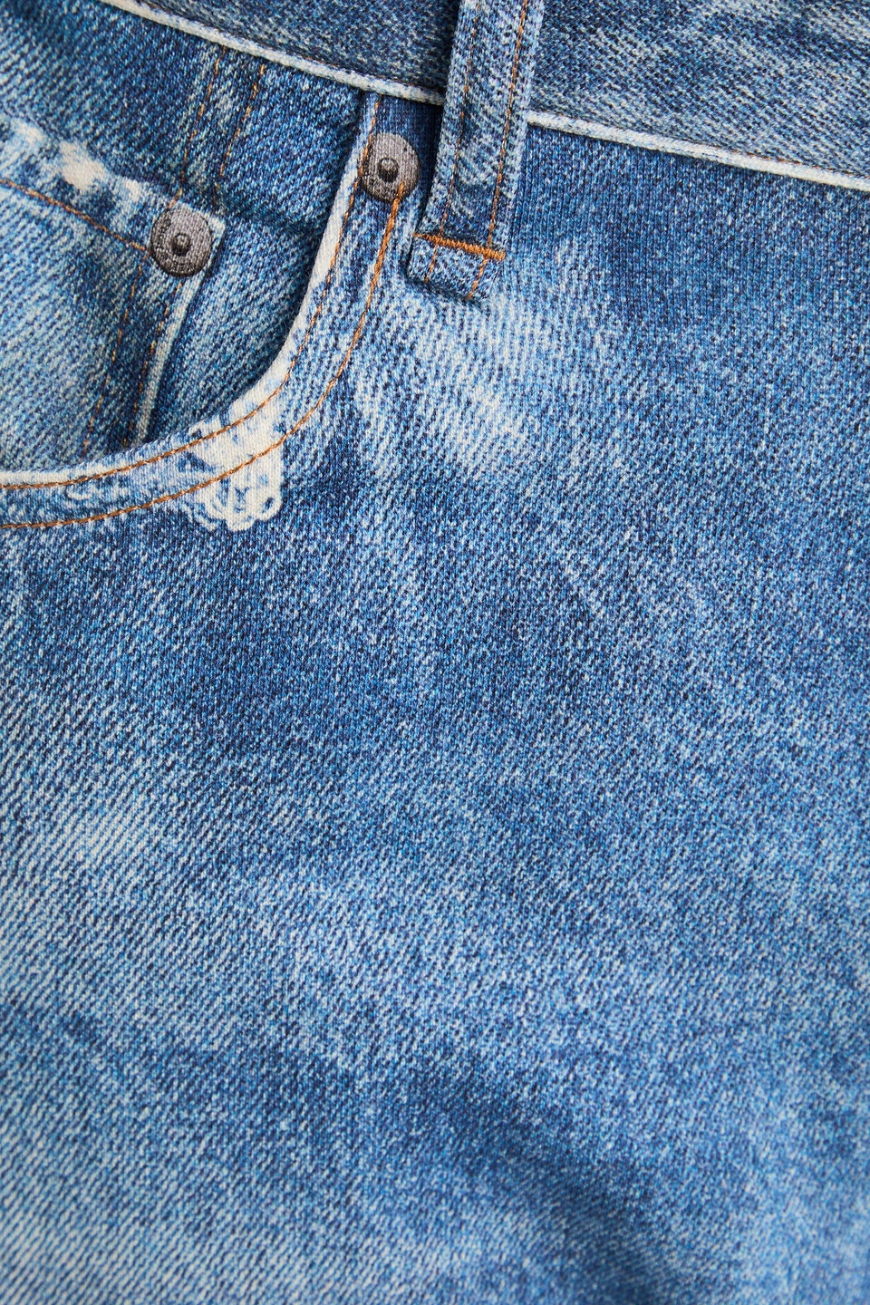 Rag & Bone Fit 4 Miramar Denim-effect Cotton-fleece Pants In Blue