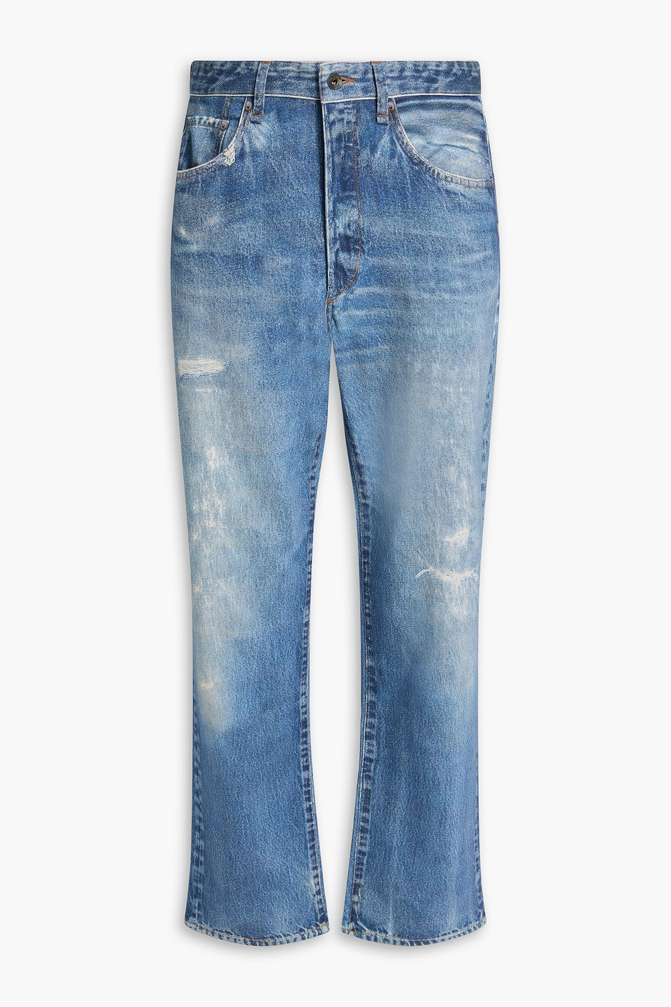 Rag & Bone Fit 4 Miramar Denim-effect Cotton-fleece Pants In Blue
