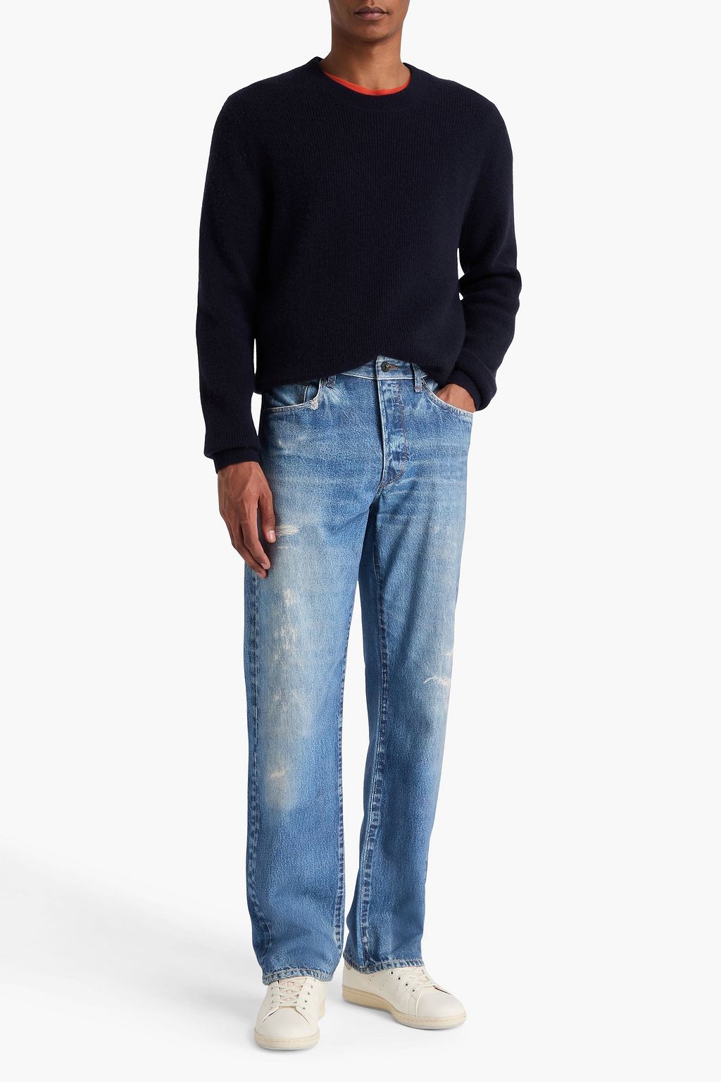 RAG & BONE Fit 4 Miramar denim-effect cotton-fleece pants