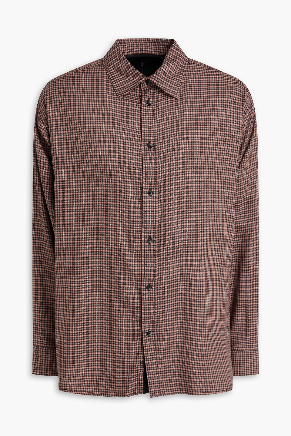 rag & bone - matthew checked cotton-blend flannel shirt - brown - m