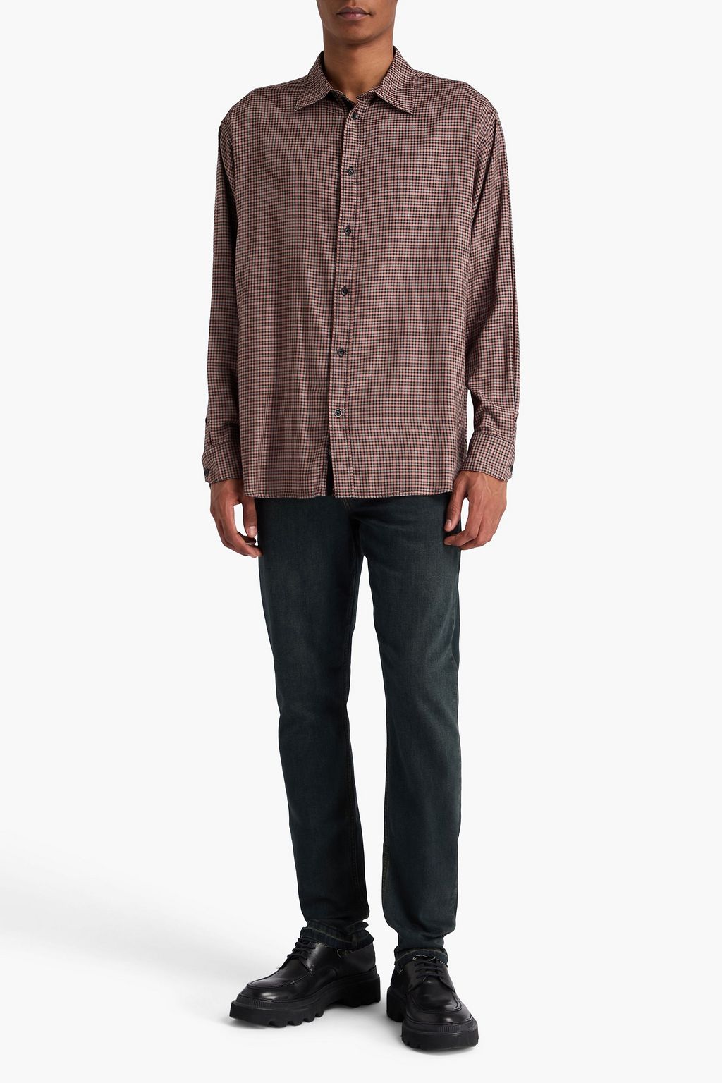 RAG & BONE Matthew checked cotton-blend flannel shirt
