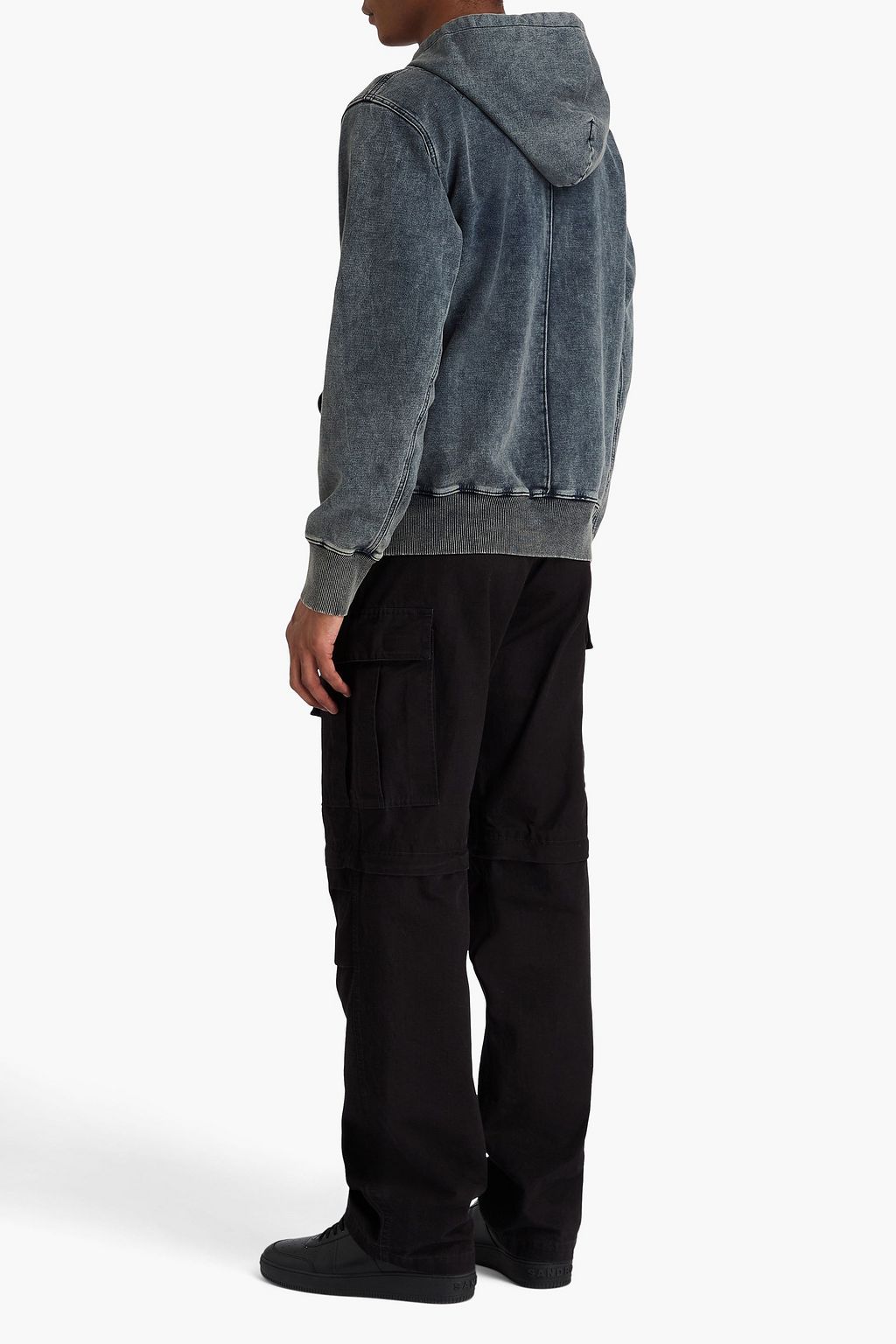 RAG & BONE Stride acid-wash French cotton-blend terry zip-up hoodie