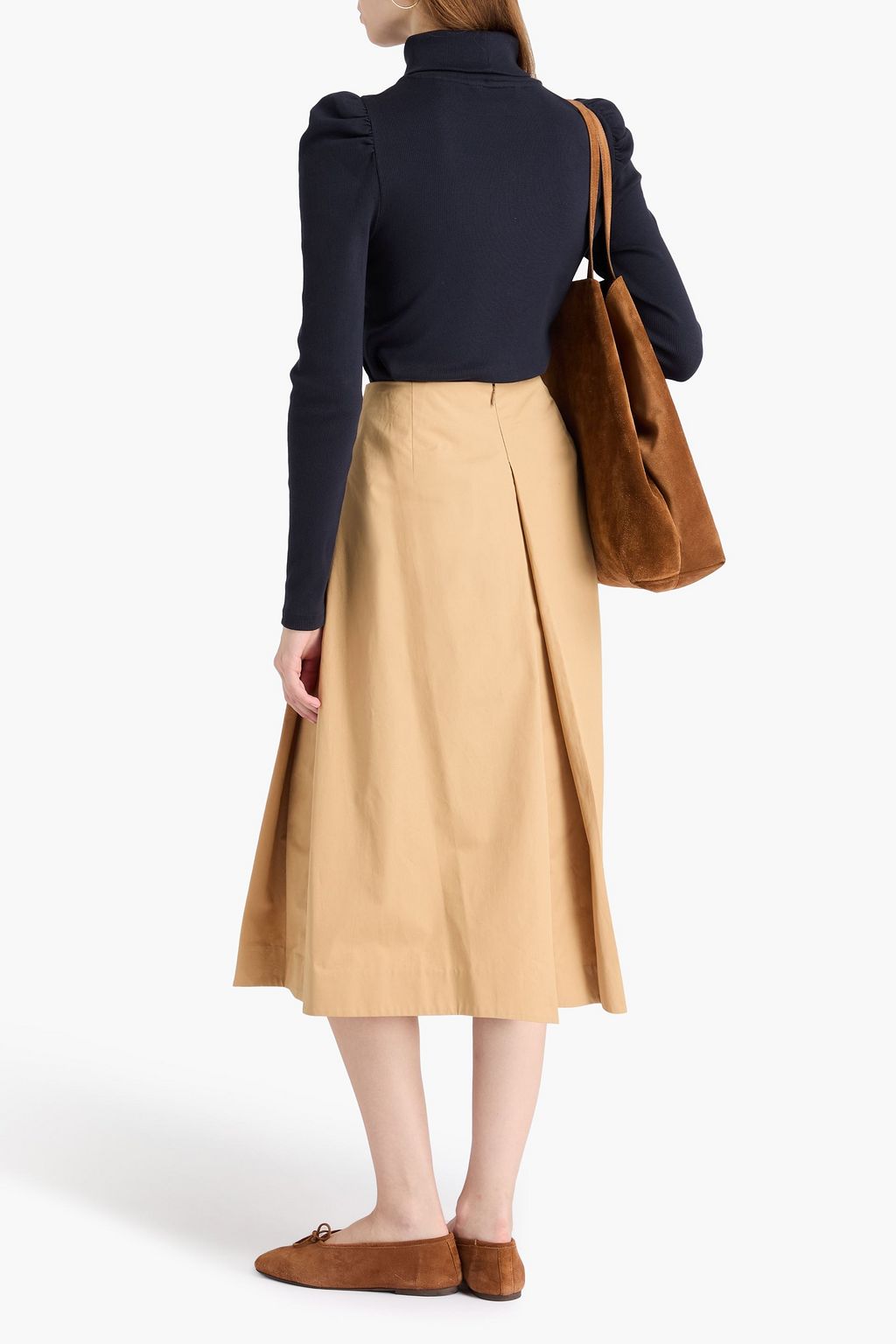VERONICA BEARD Rollkragenoberteil „Cedar“ aus Stretch-Pima-Baumwoll-Jersey