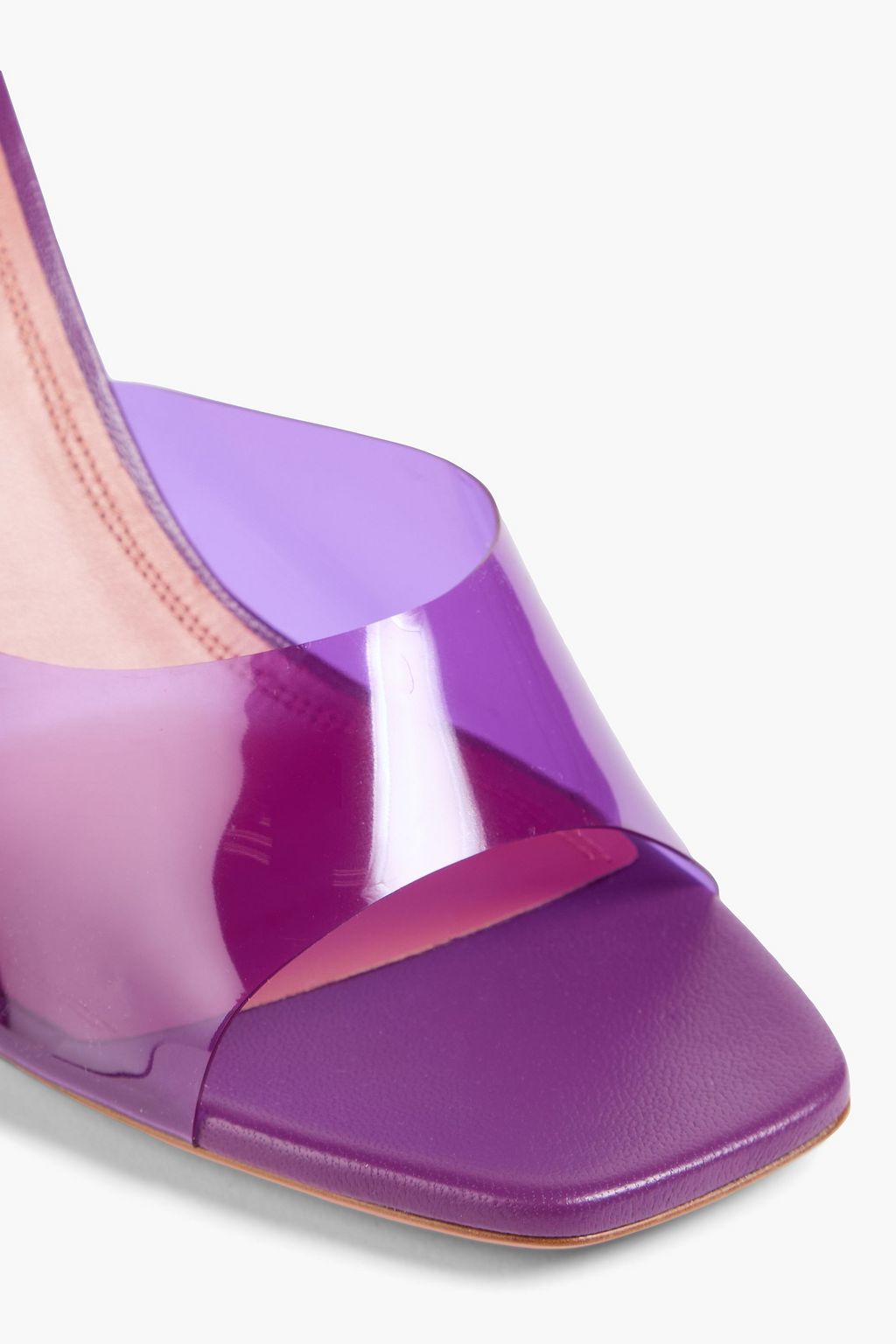 AMINA MUADDI حذاء ميول "لوبيتا" من البلاستيك الشفاف