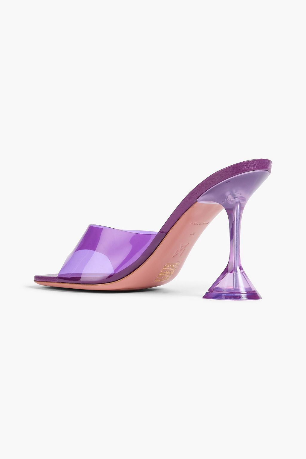 AMINA MUADDI حذاء ميول "لوبيتا" من البلاستيك الشفاف