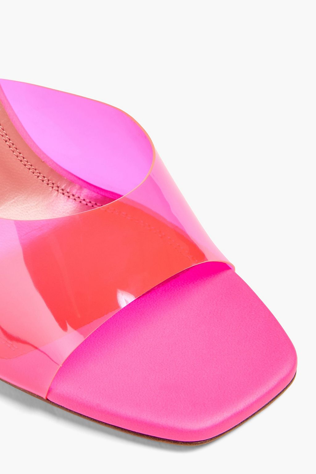 AMINA MUADDI Neon PVC mules