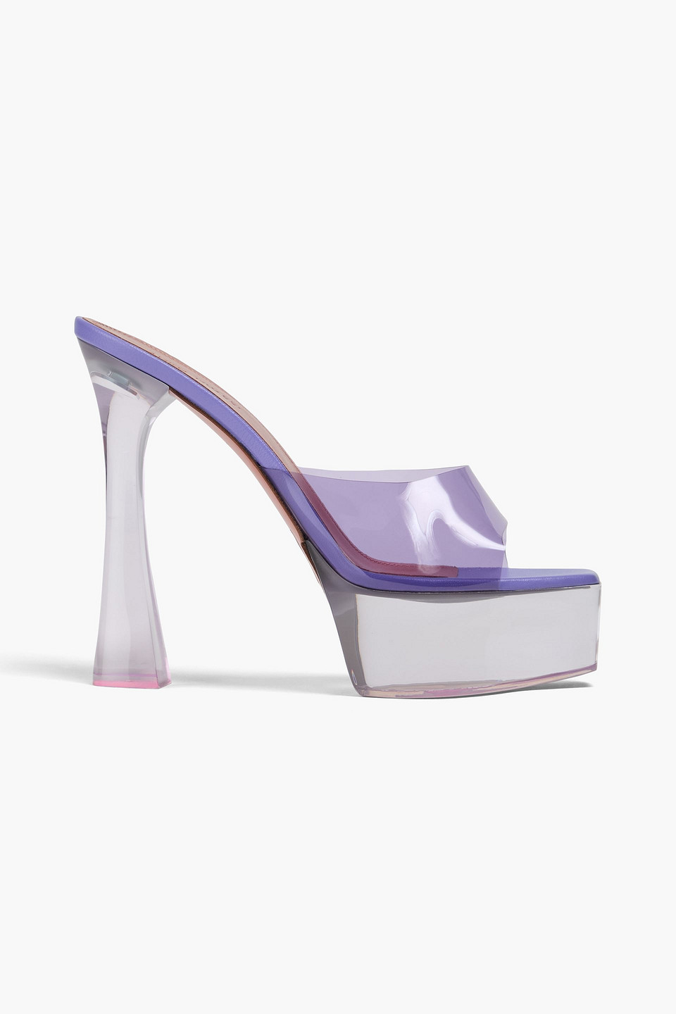 Amina Muaddi Dalida Pvc Platform Mules In Multi