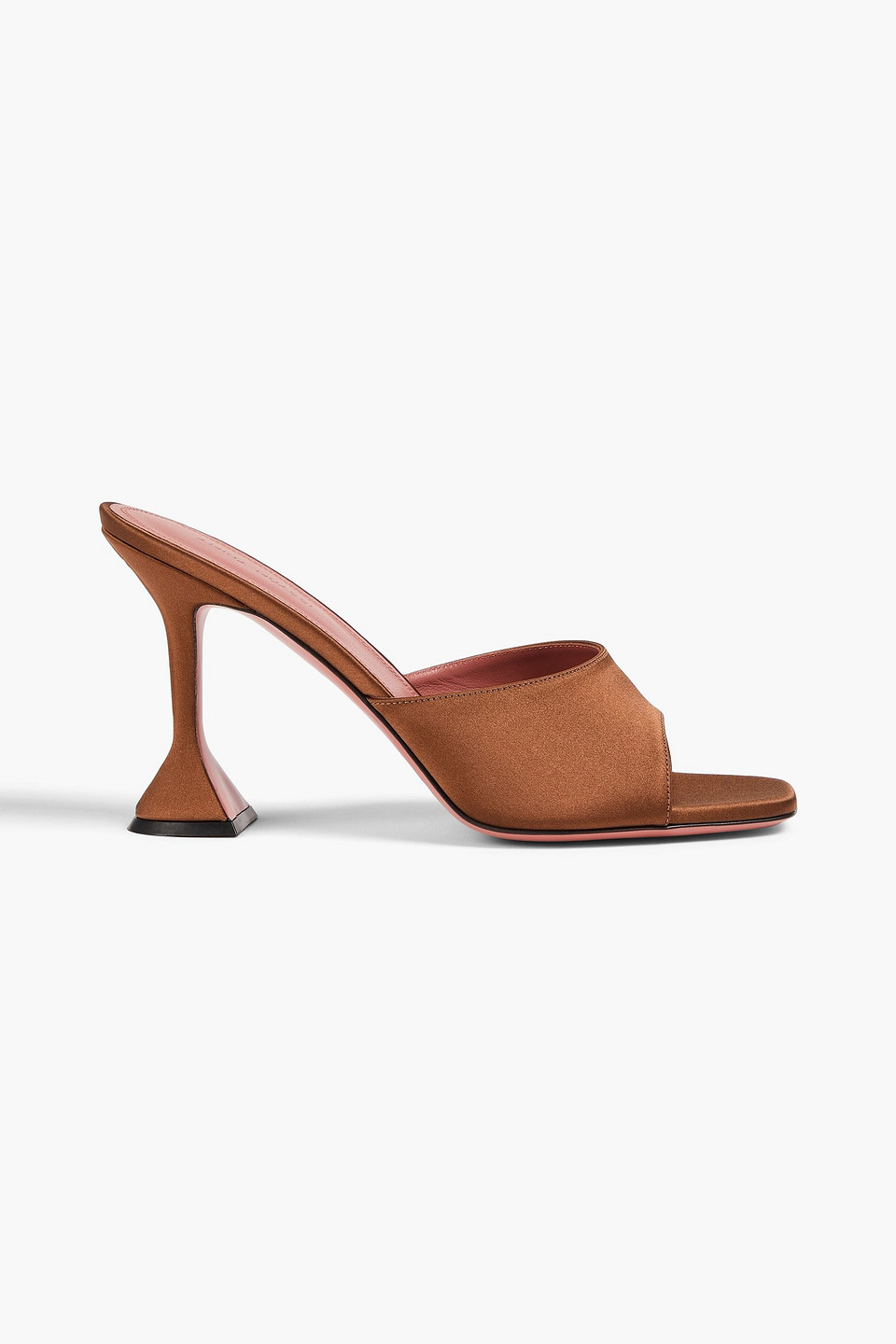 Amina Muaddi Lupita Satin Mules In Brown