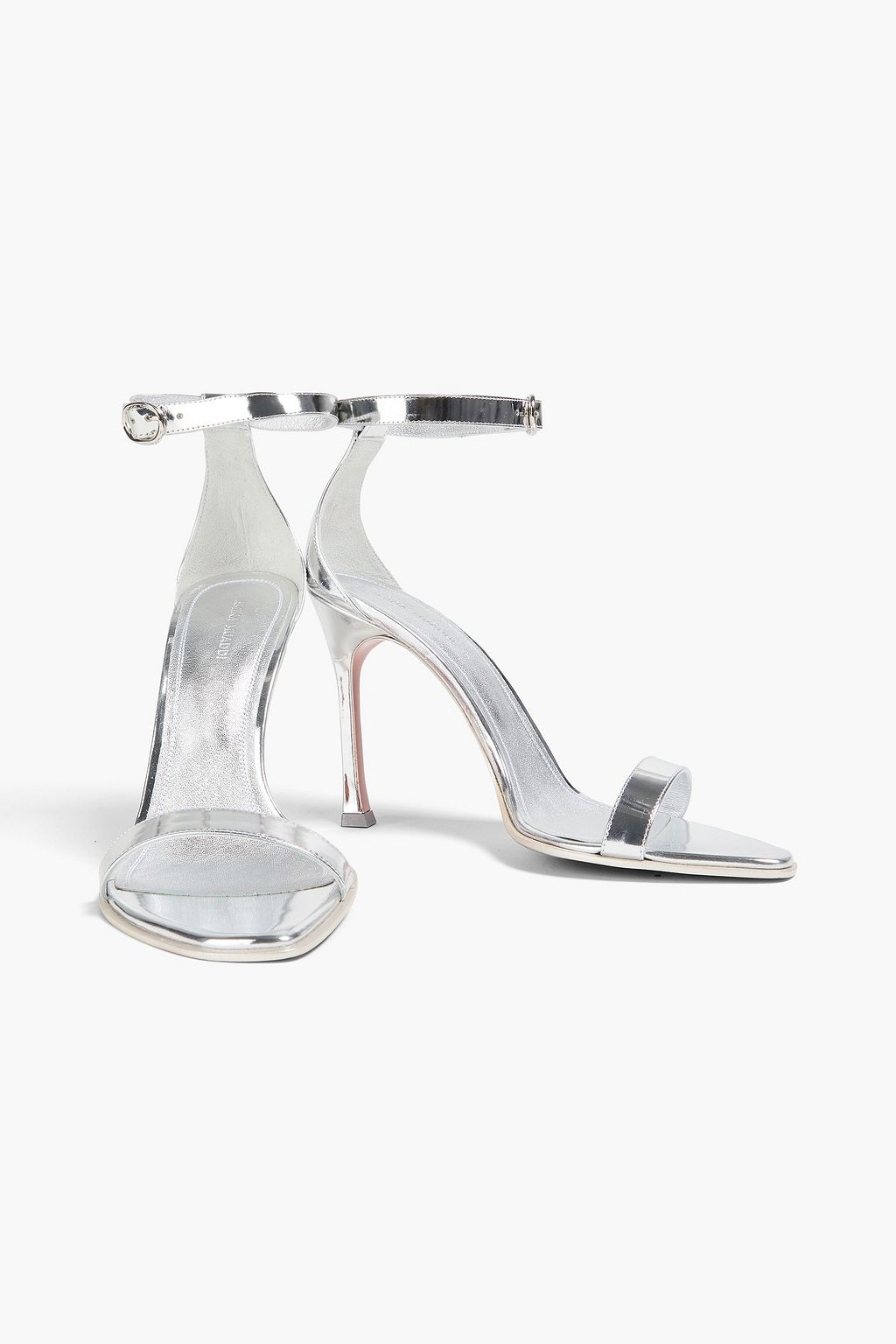 AMINA MUADDI صندل كيم من الجلد العاكس