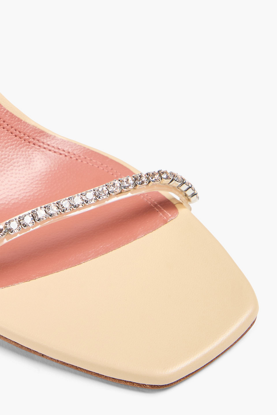 Amina Muaddi Gilda Crystal-embellished Pvc Mules In Multi