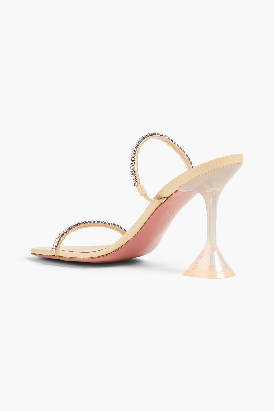 Amina Muaddi Gilda Crystal-embellished Pvc Mules In Multi