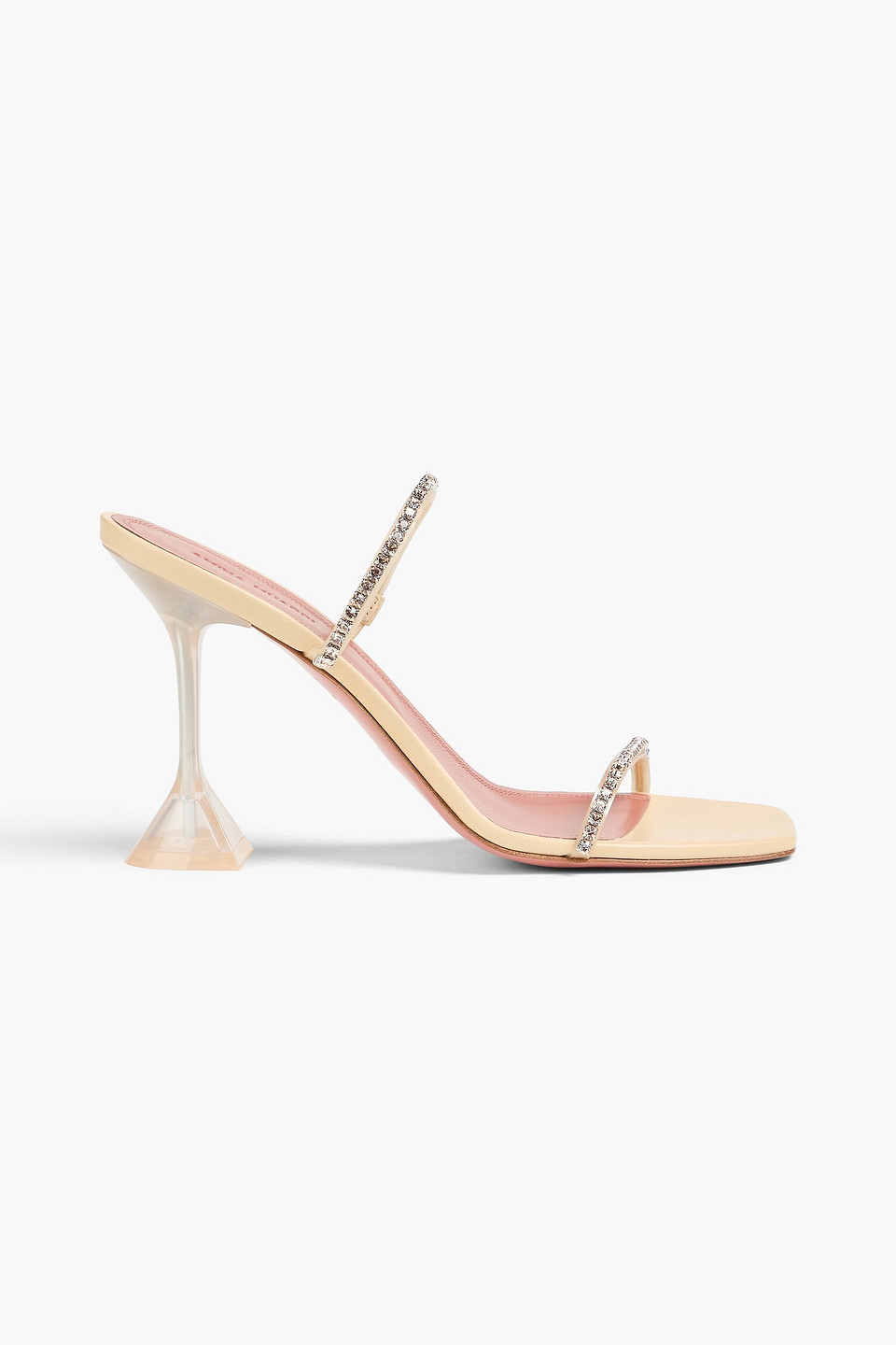 Amina Muaddi Gilda Crystal-embellished Pvc Mules In Multi