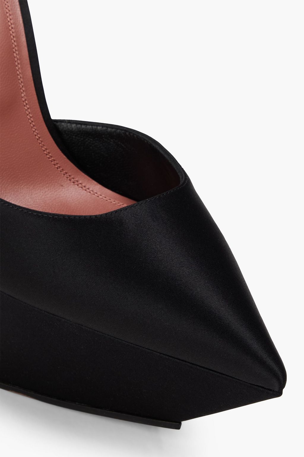 AMINA MUADDI حذاء ييجيت بكعب عالٍ من الساتان بنعل سميك