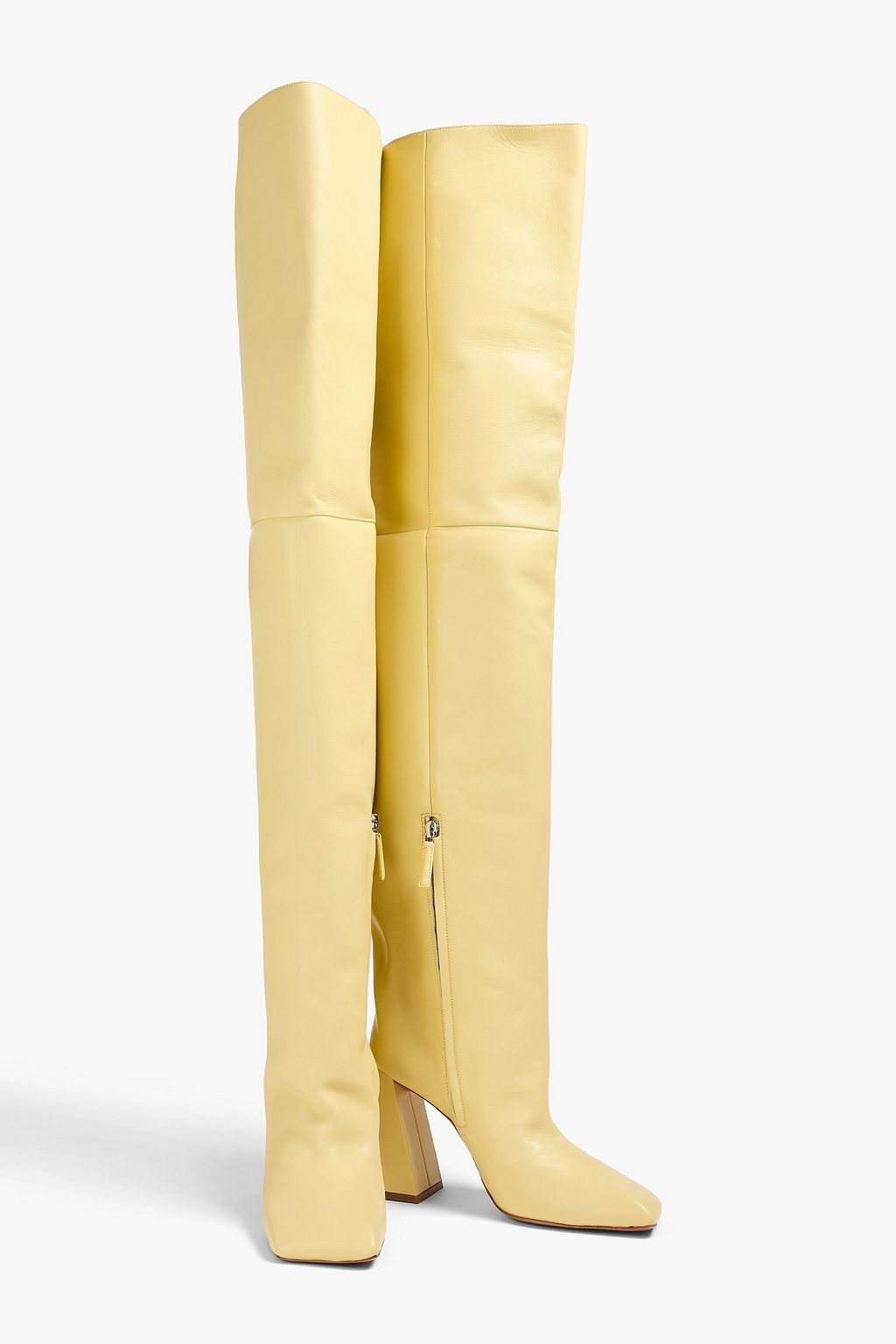 AMINA MUADDI Marine leather thigh boots
