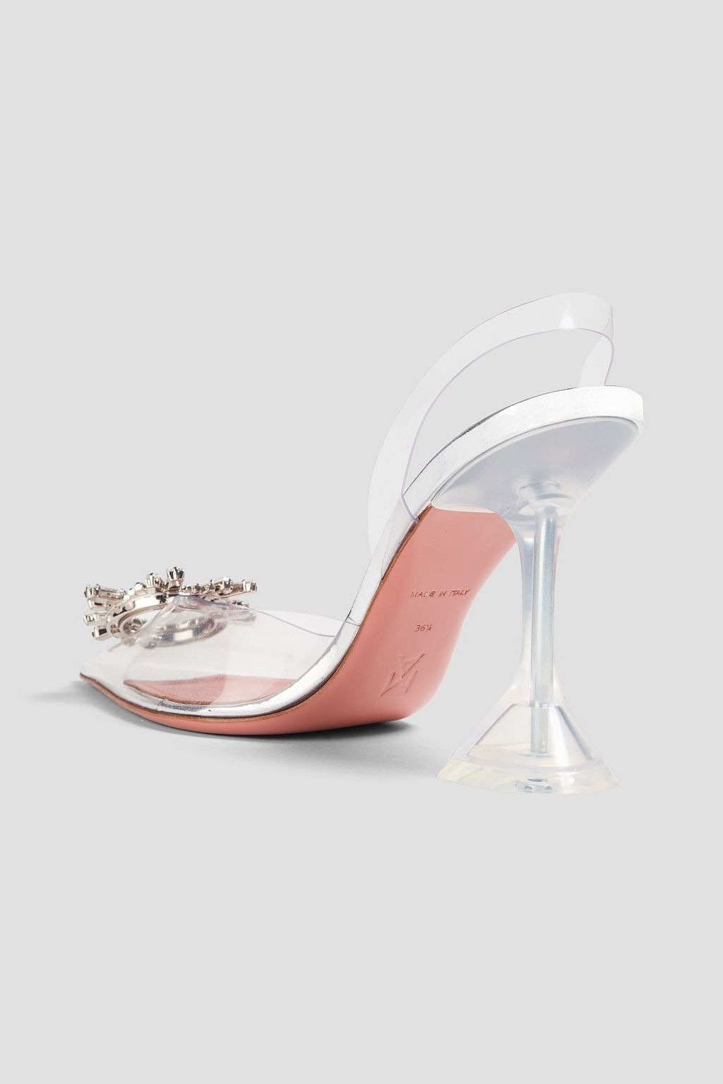 AMINA MUADDI Begum crystal-embellished PVC slingback pumps