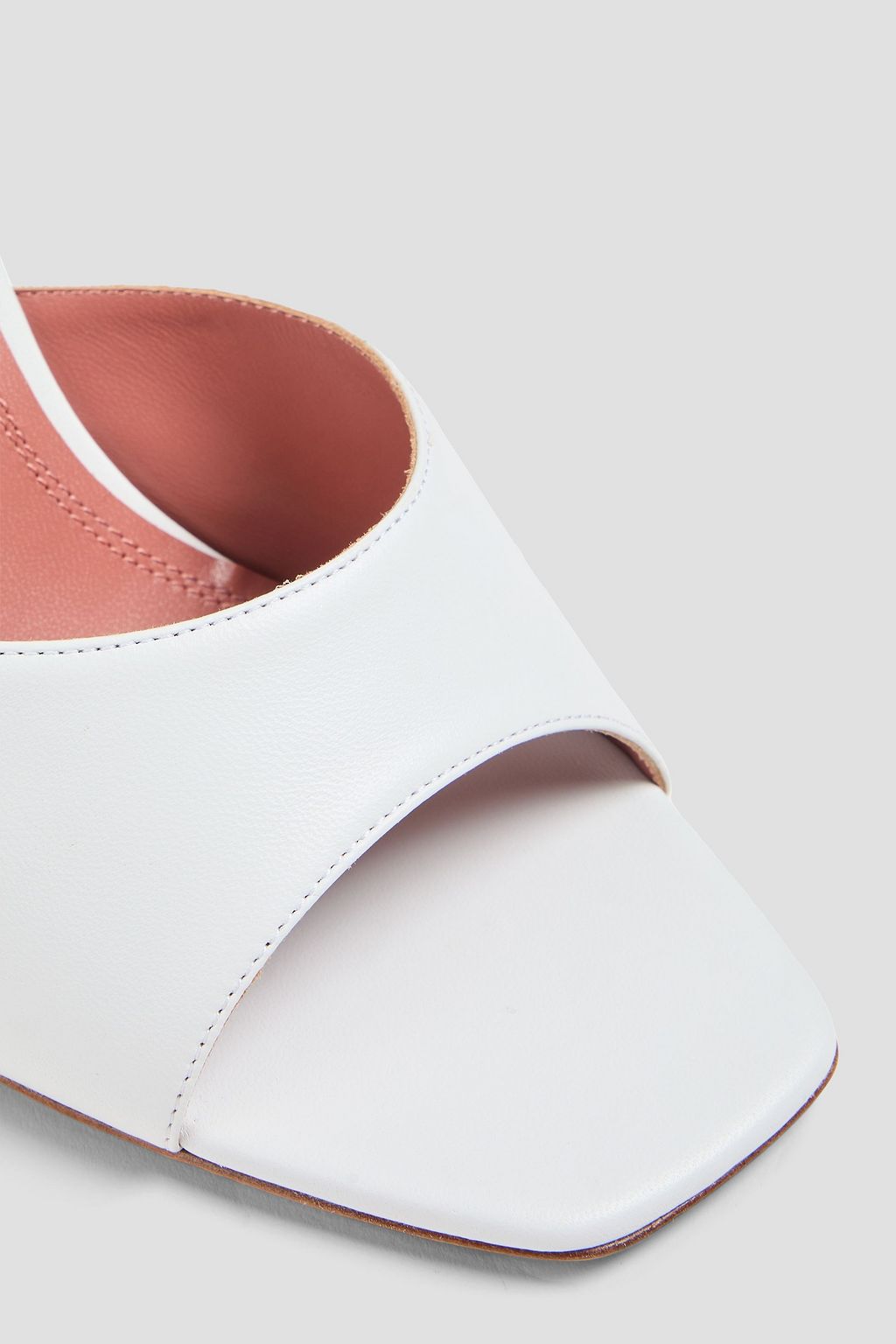 AMINA MUADDI Lupita leather wedge mules