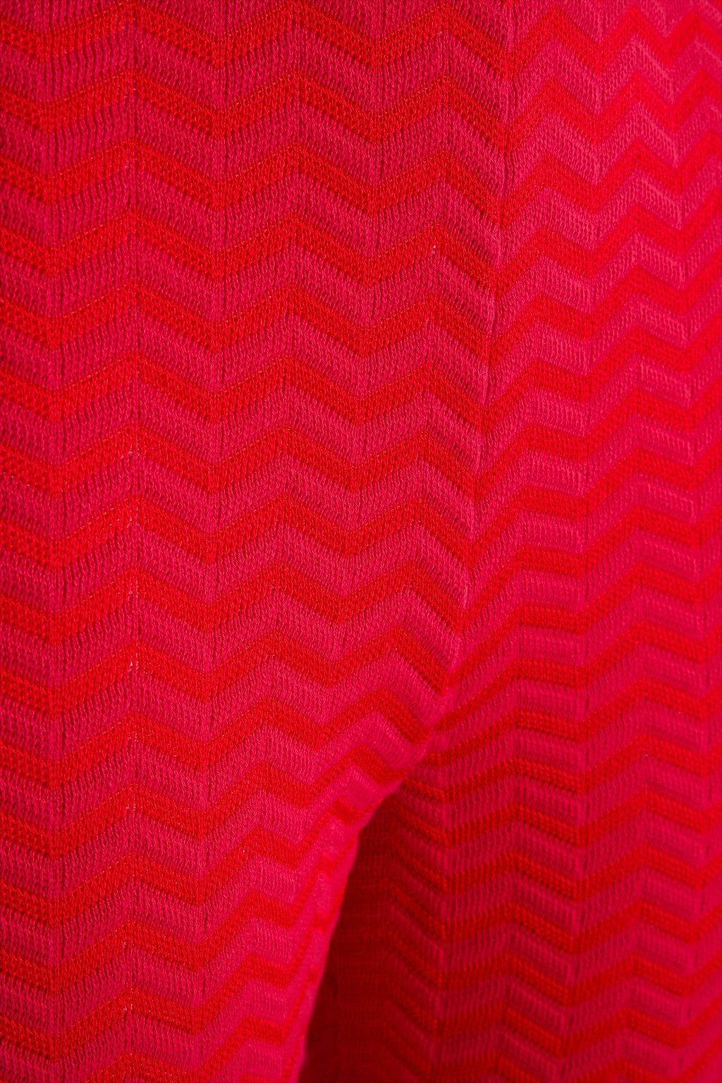 MISSONI بنطال بقصة واسعة من الأسفل من مزيج من القطن بحبكة كروشيه