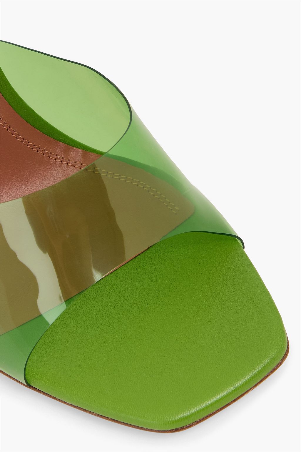 AMINA MUADDI حذاء ميول "لوبيتا" بكعب ويدج من مادة بولي فينيل كلوريد