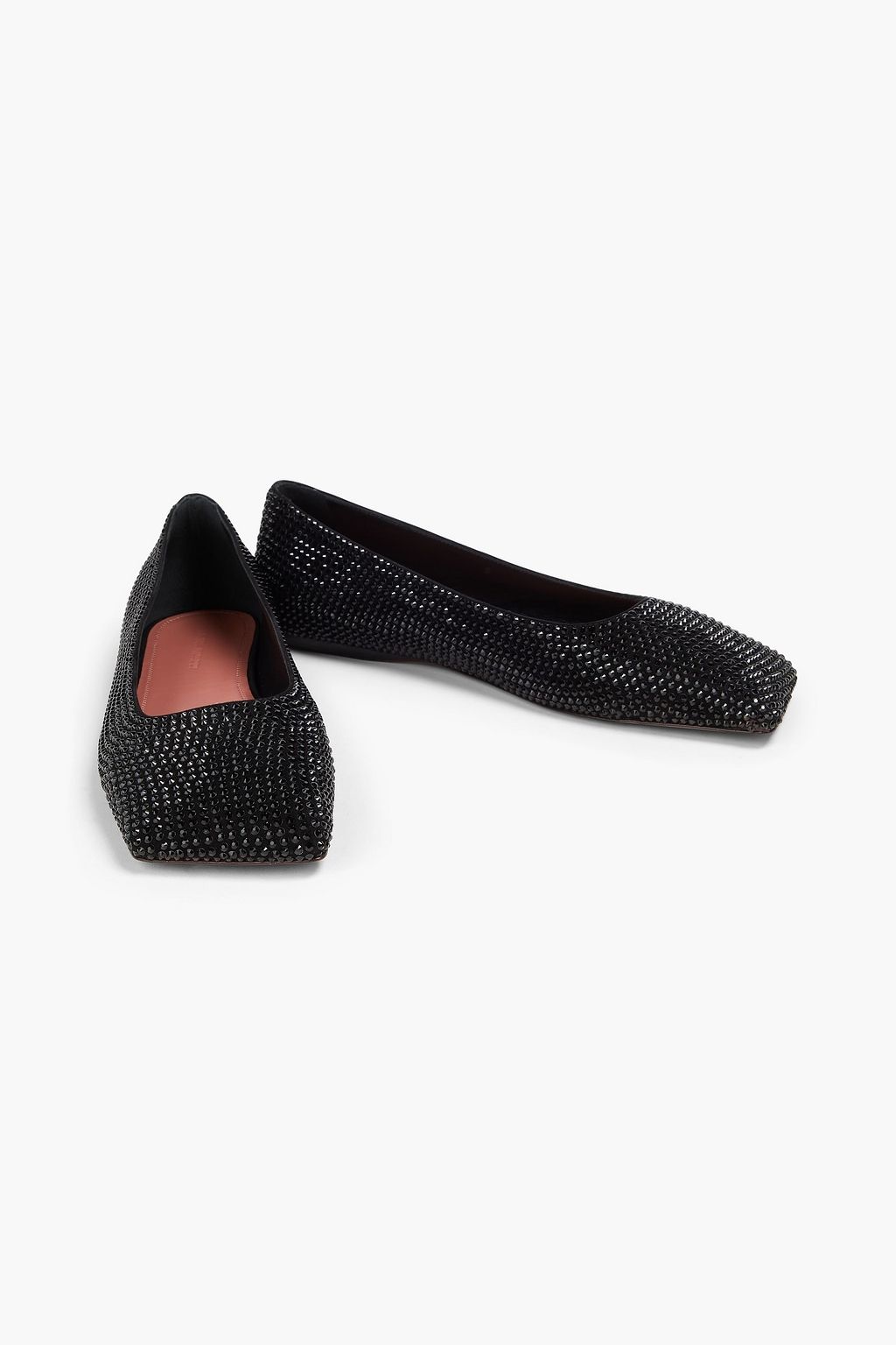 AMINA MUADDI Ane crystal-embellished suede flats