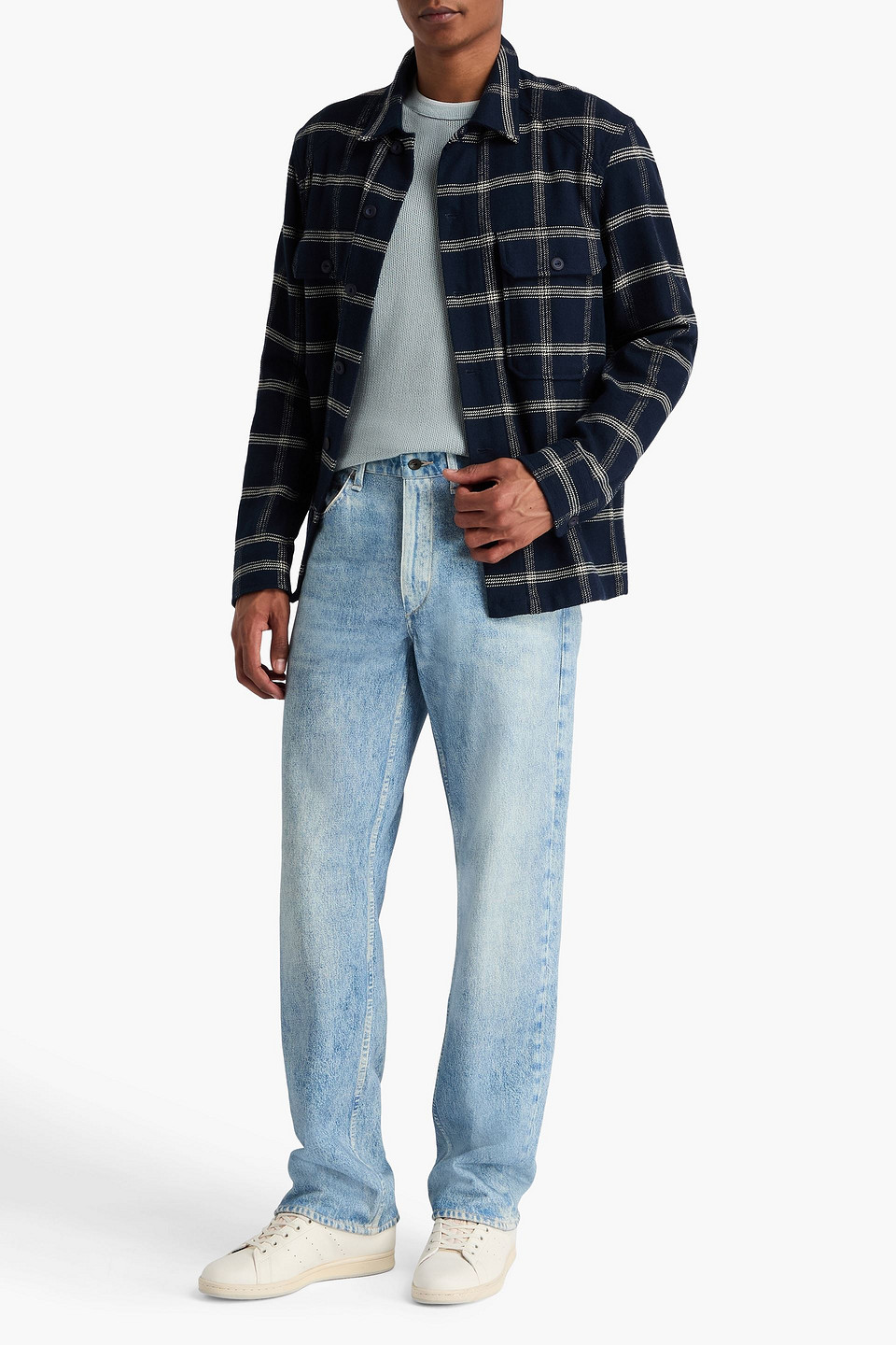 Rag & Bone Fit 4 Miramar Printed Cotton-fleece Pants In Blue