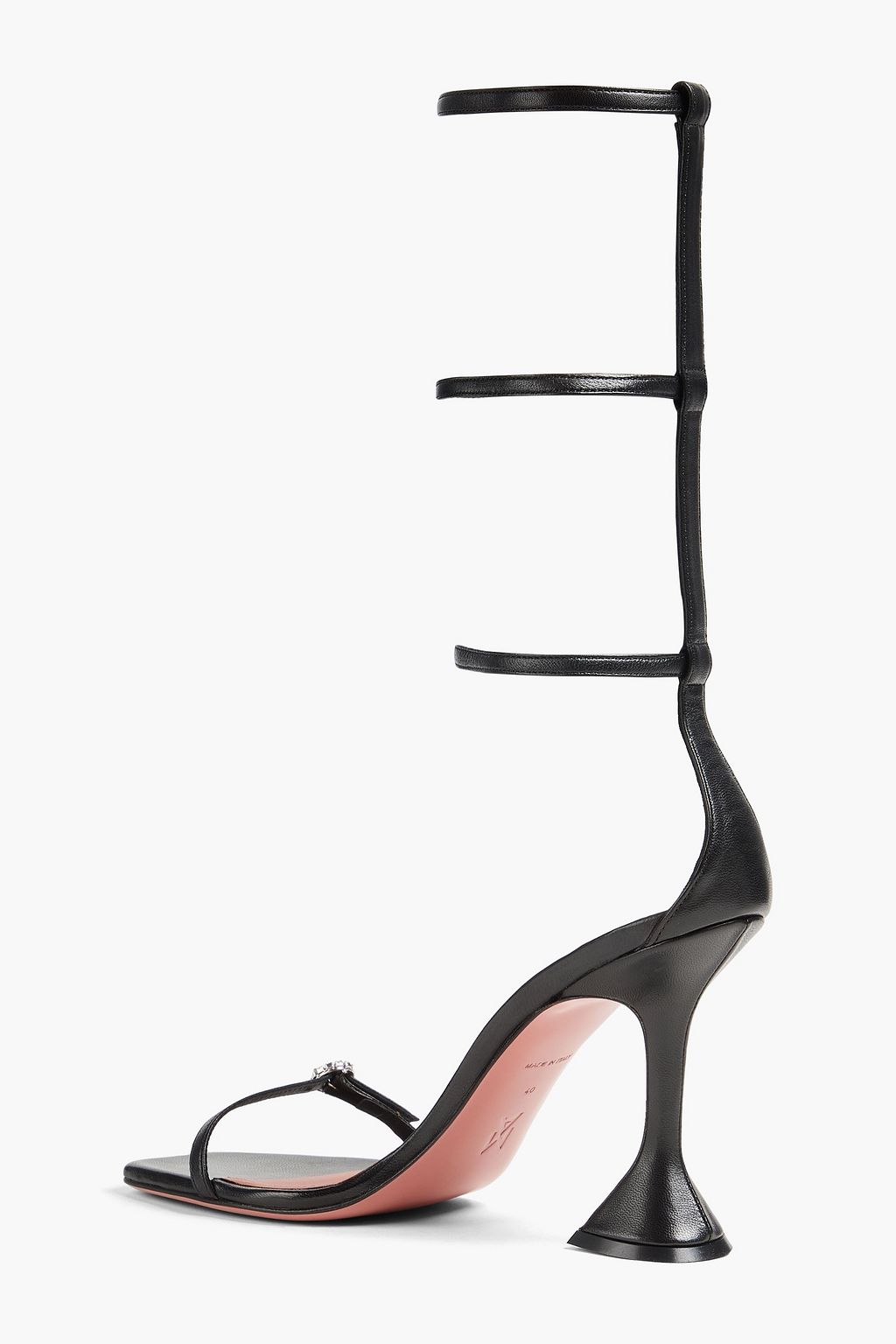 AMINA MUADDI صندل "روبين" من الجلد مزين بالكريستال