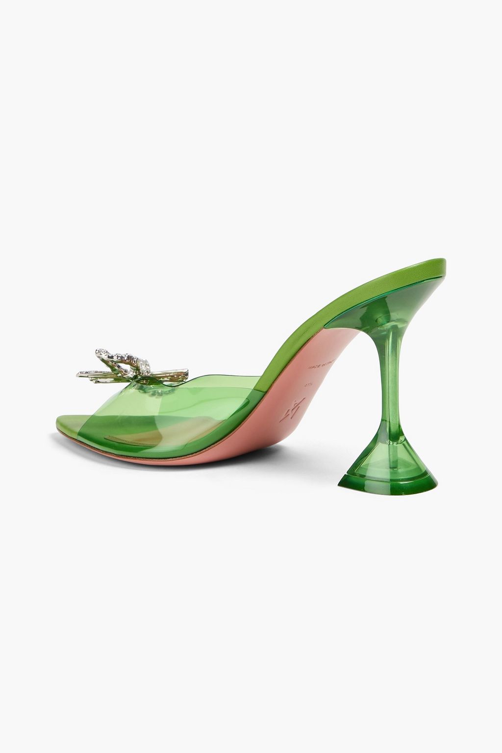 AMINA MUADDI Rosie Mules aus PVC mit Kristallverzierung