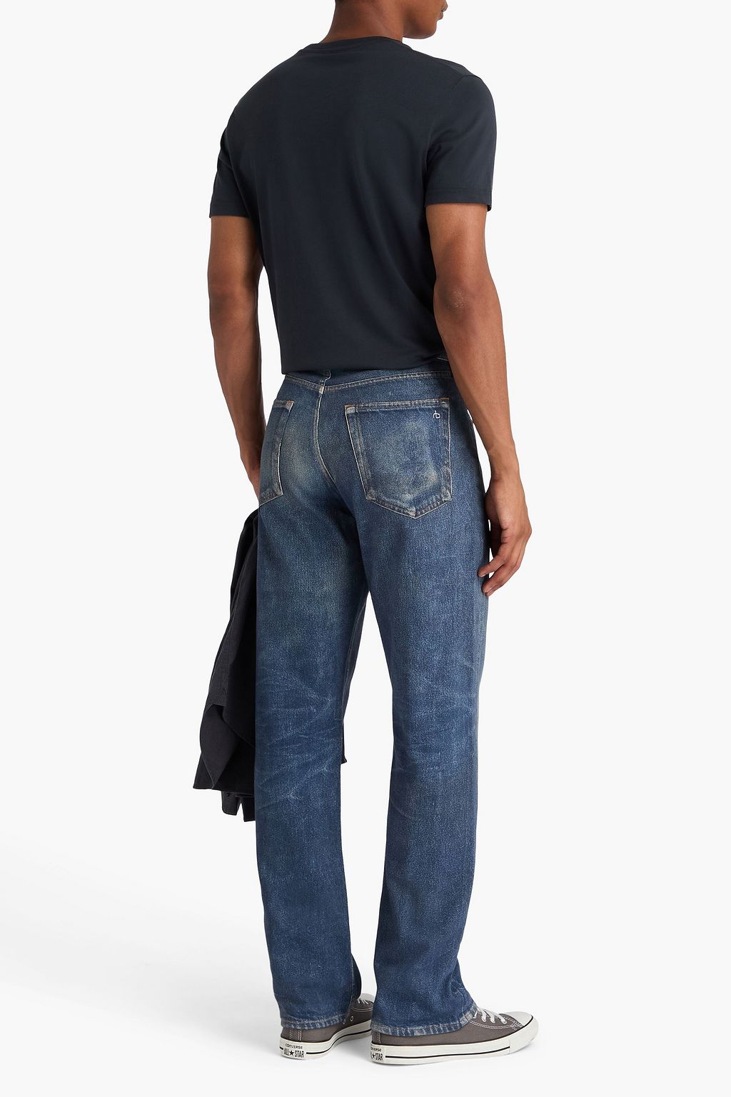 RAG & BONE Fit 4 Miramar denim-effect cotton-fleece pants