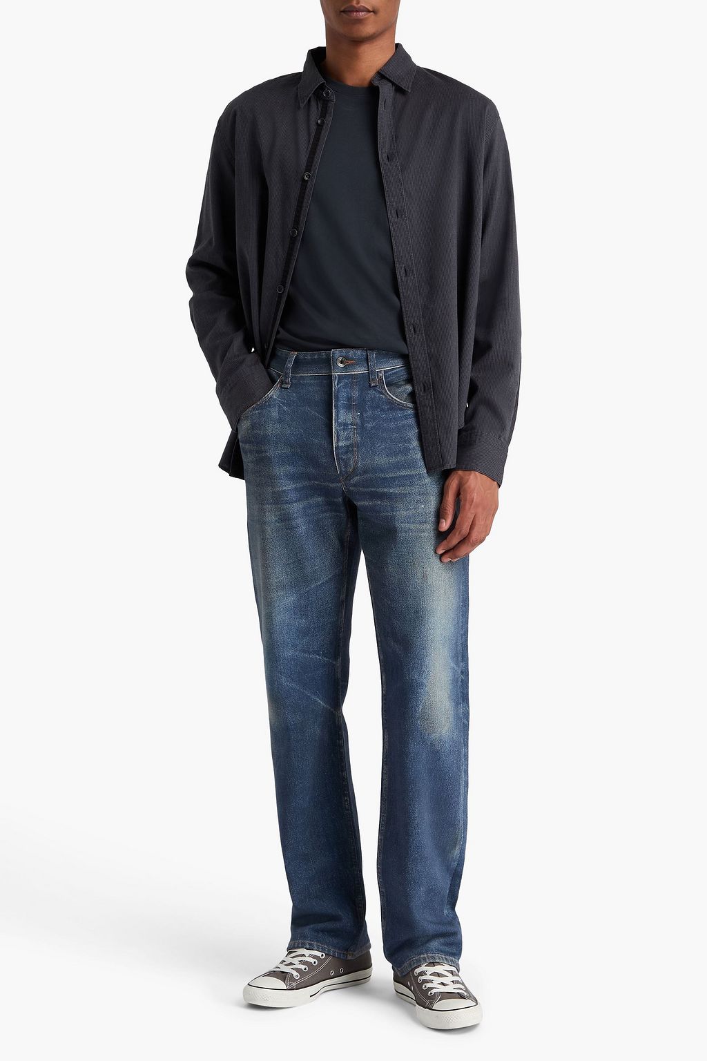 RAG & BONE Fit 4 Miramar denim-effect cotton-fleece pants