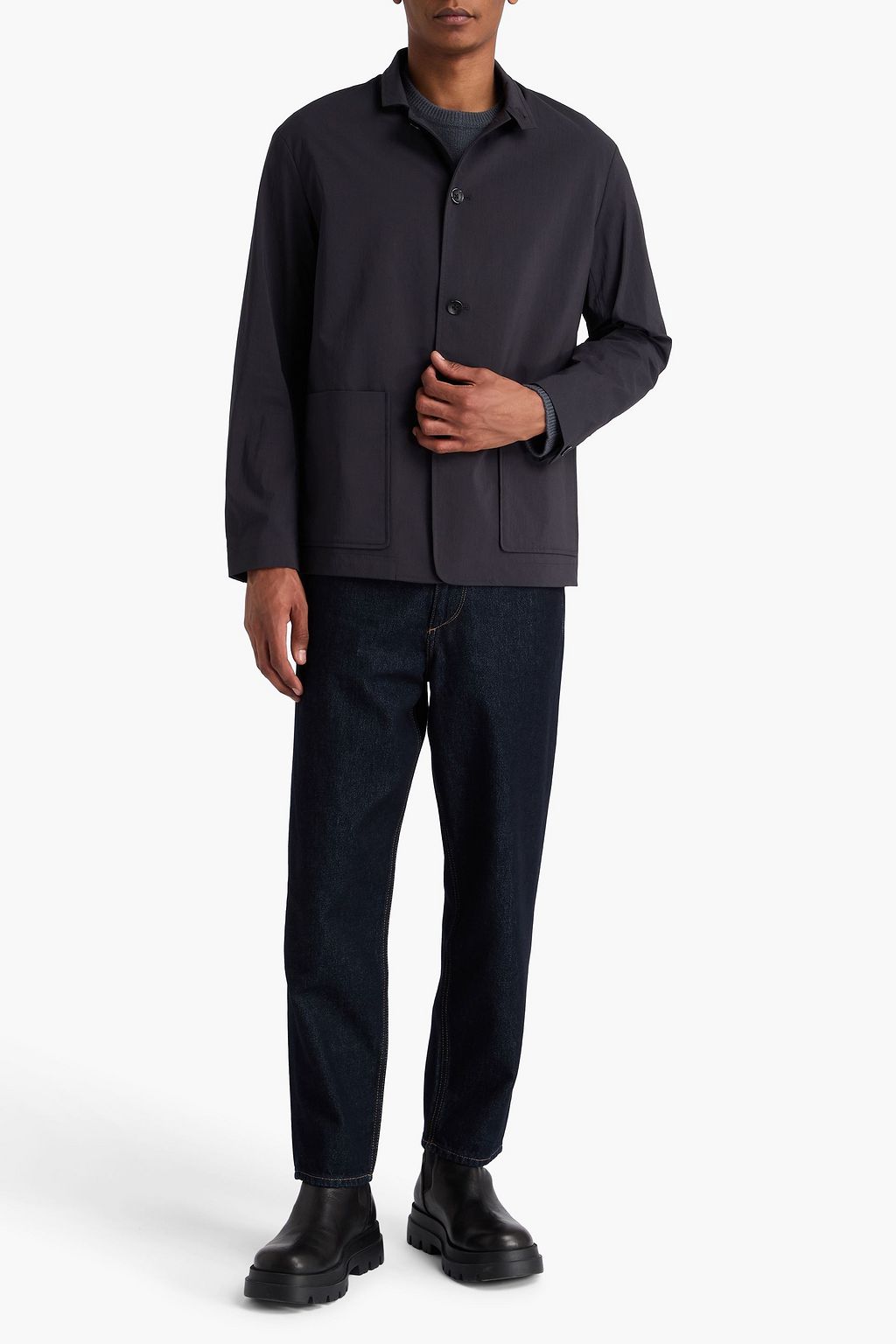 RAG & BONE Gramercy crinkled cotton-blend shell blazer