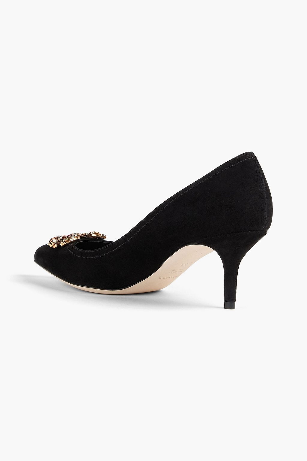DOLCE&GABBANA Embellished suede pumps