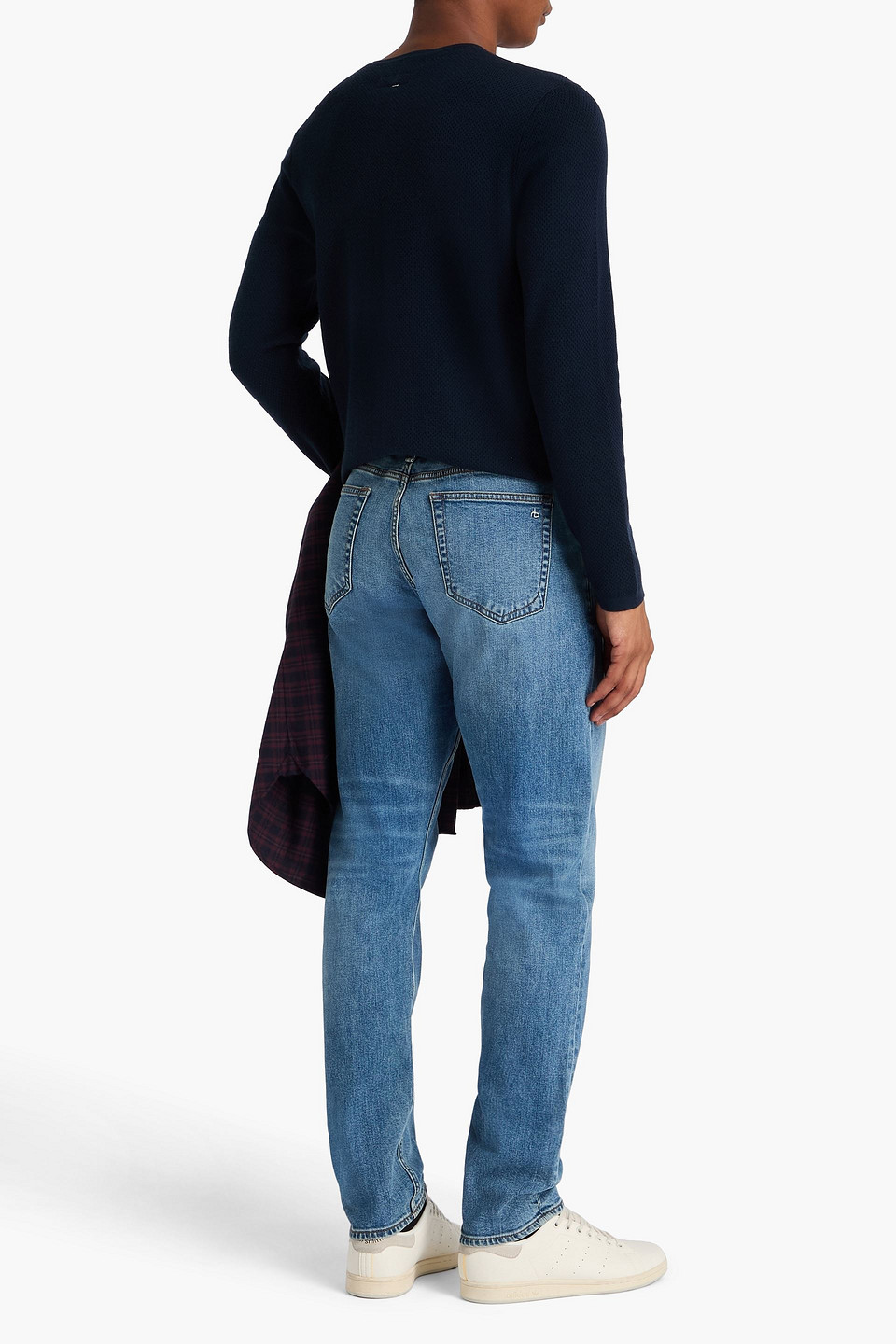 Rag & Bone Bennett Cotton And Wool-blend Sweater In Blue