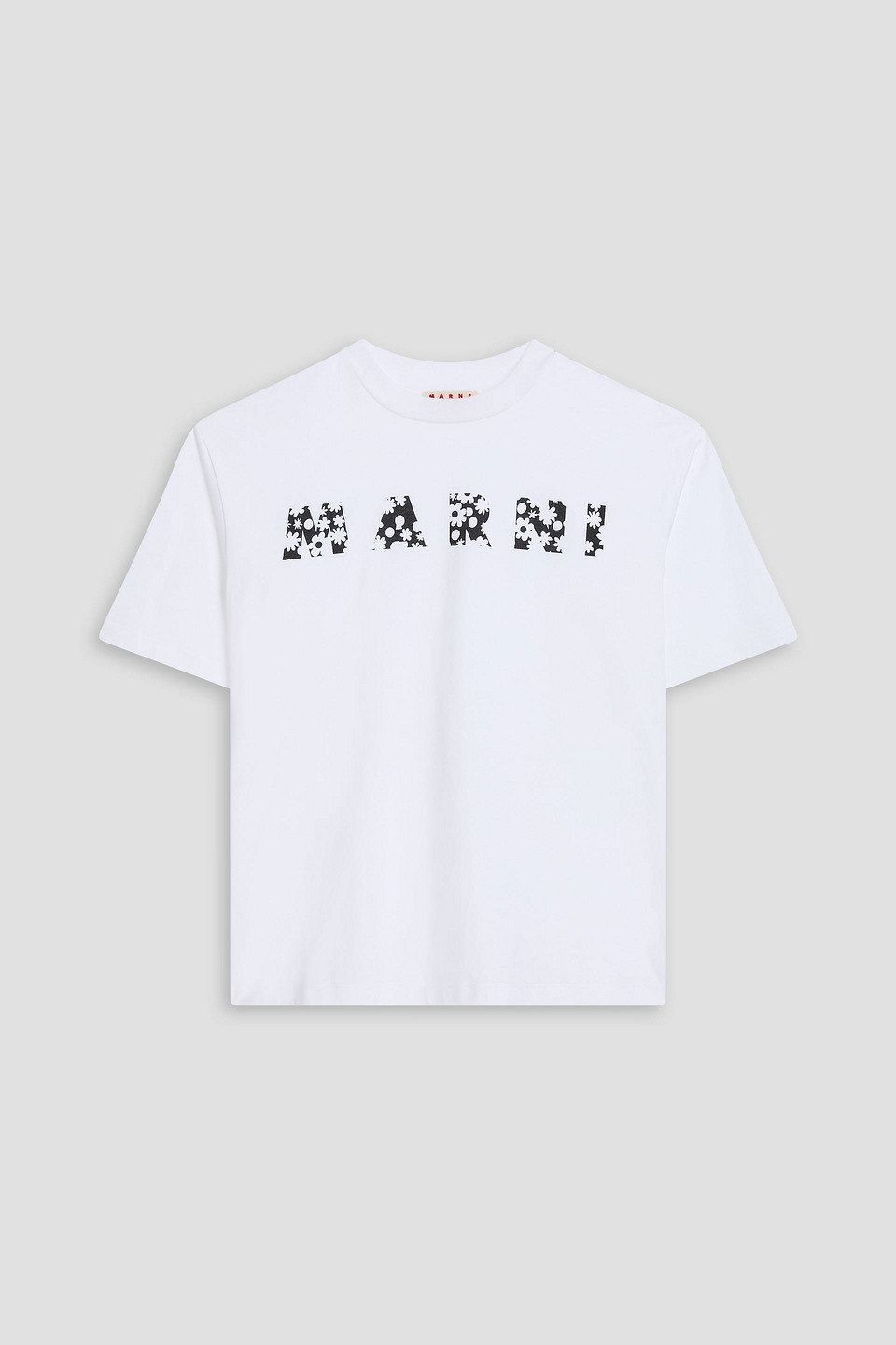Marni Printed Cotton-jersey T-shirt In White
