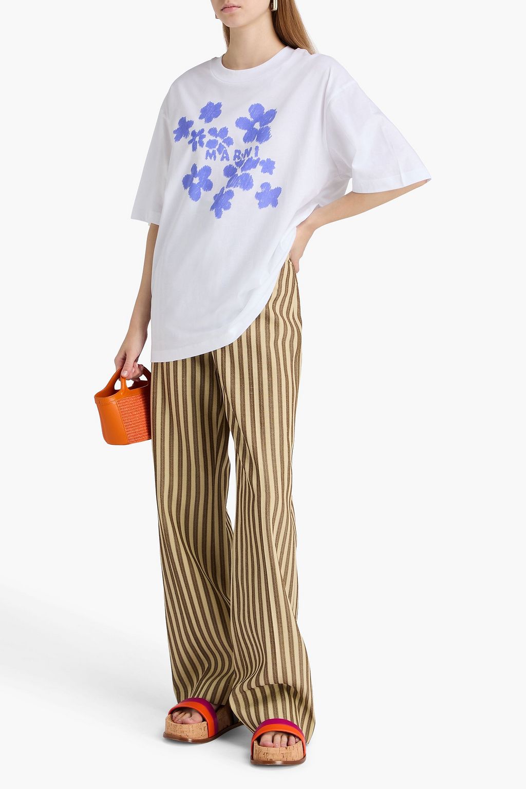 MARNI Printed cotton-jersey T-shirt
