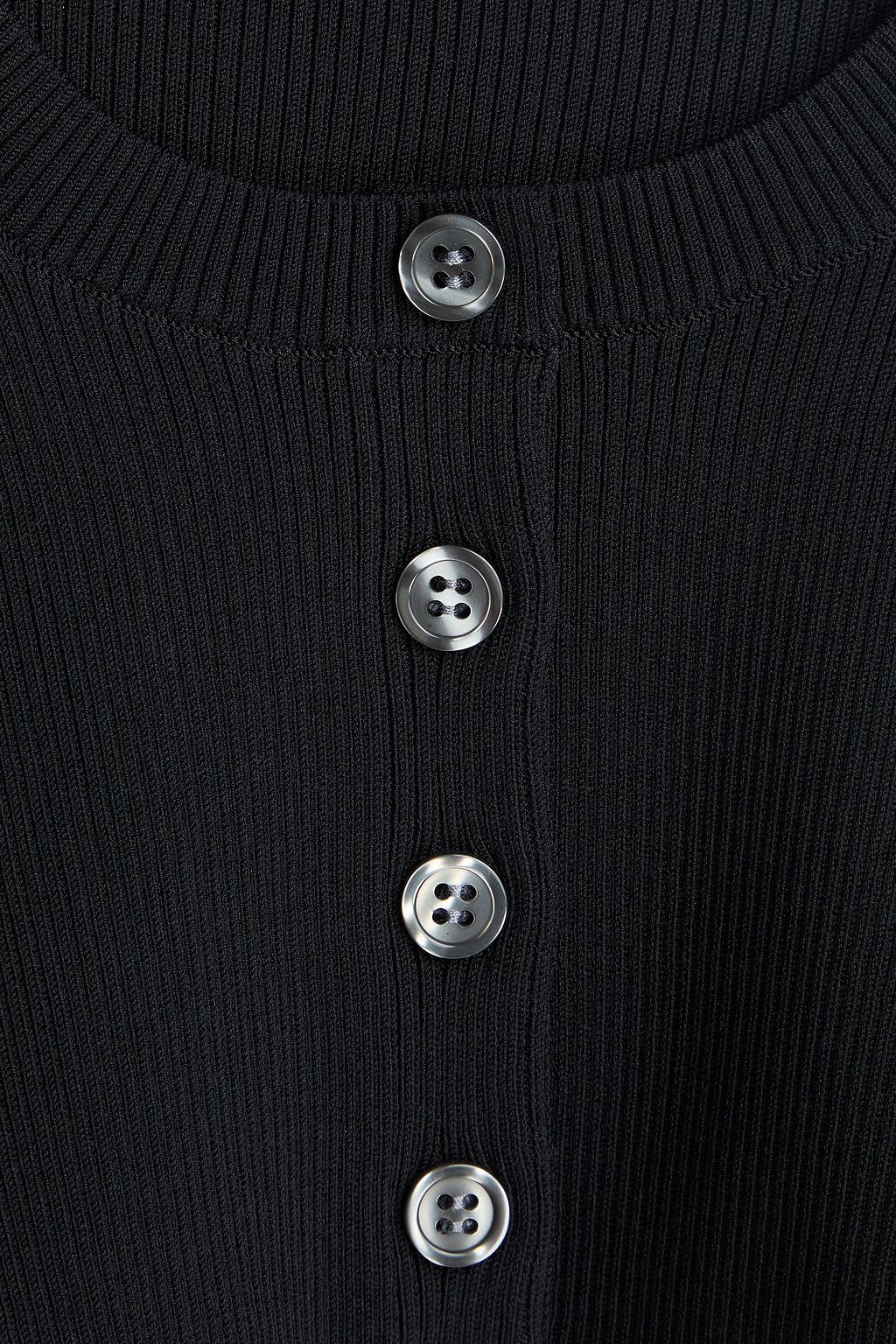 ALEXANDER WANG Cropped cutout ribbed-knit top