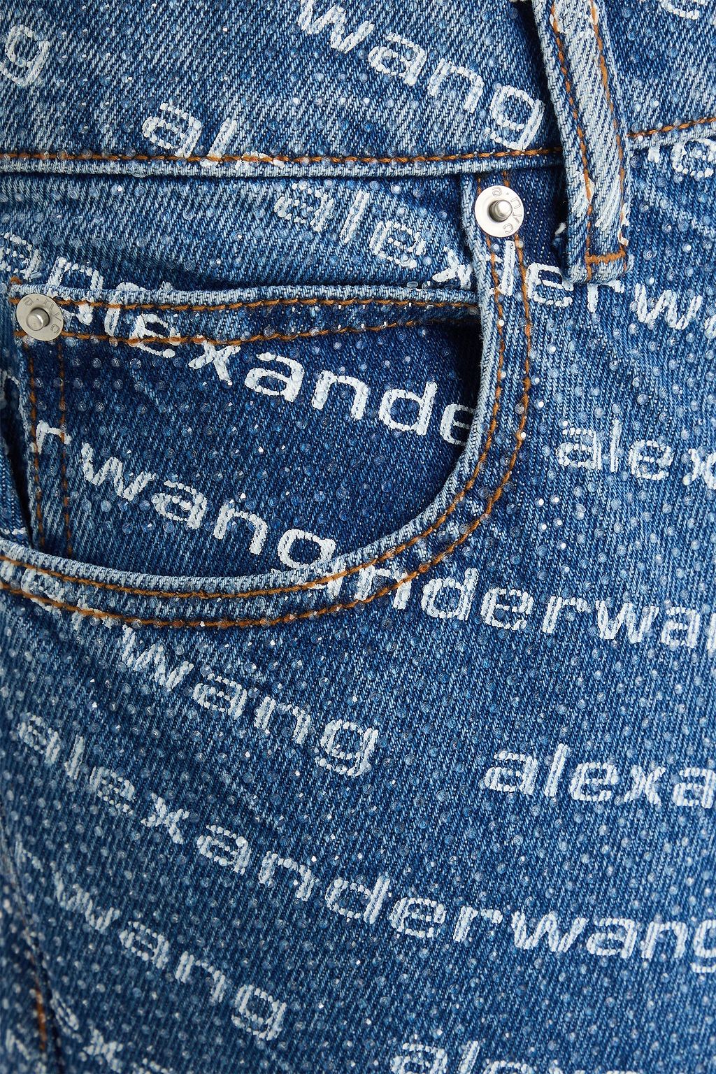 ALEXANDER WANG Printed high-rise straight-leg jeans