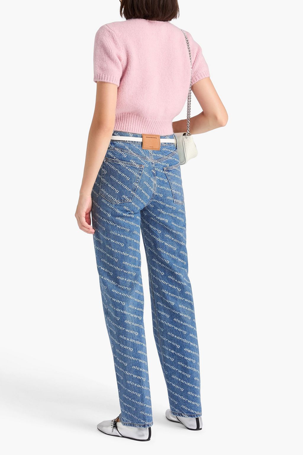 ALEXANDER WANG Printed high-rise straight-leg jeans