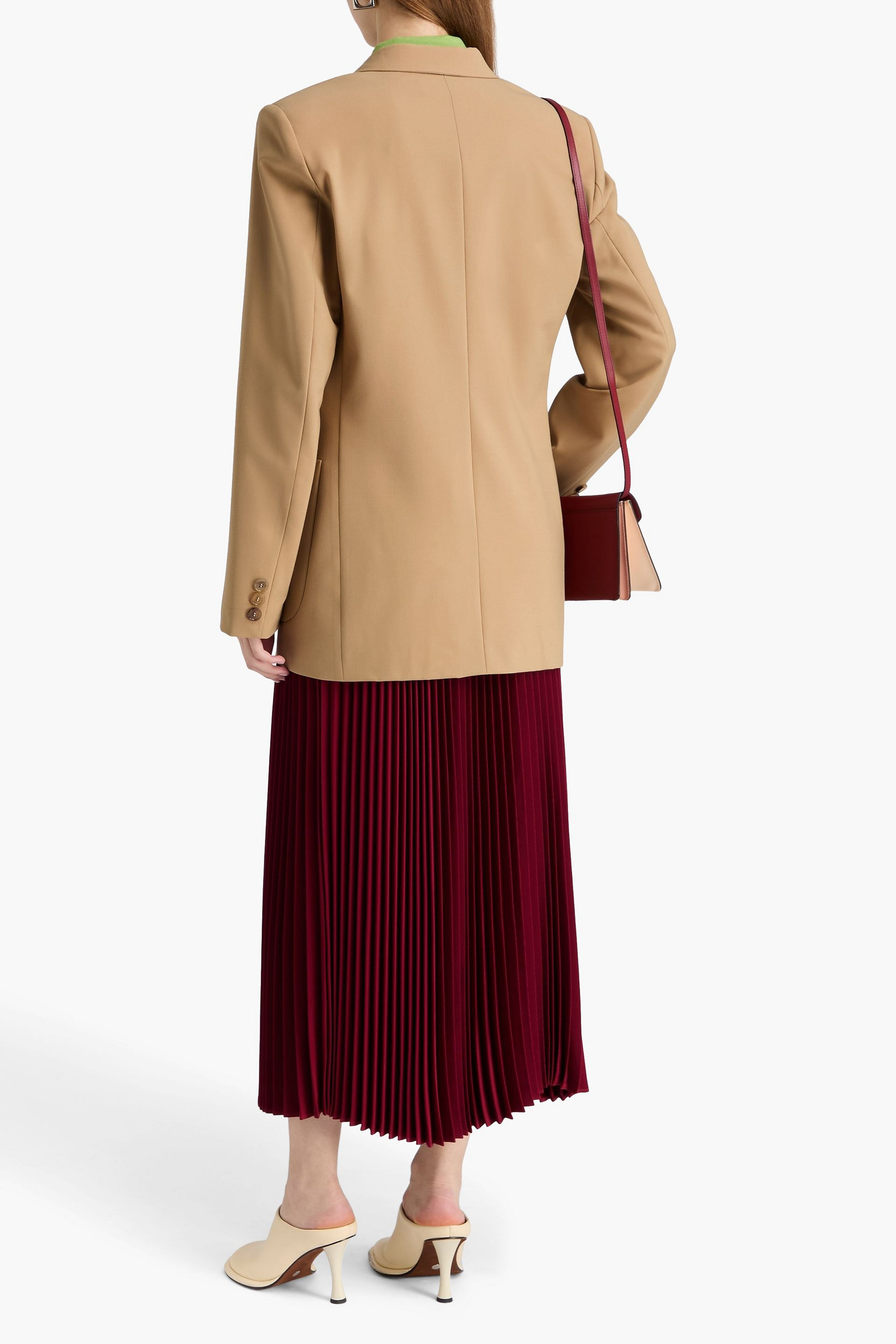 slim fit dress slacks Lemaire Twisted Dress Dry Silk Cacao main image 0
