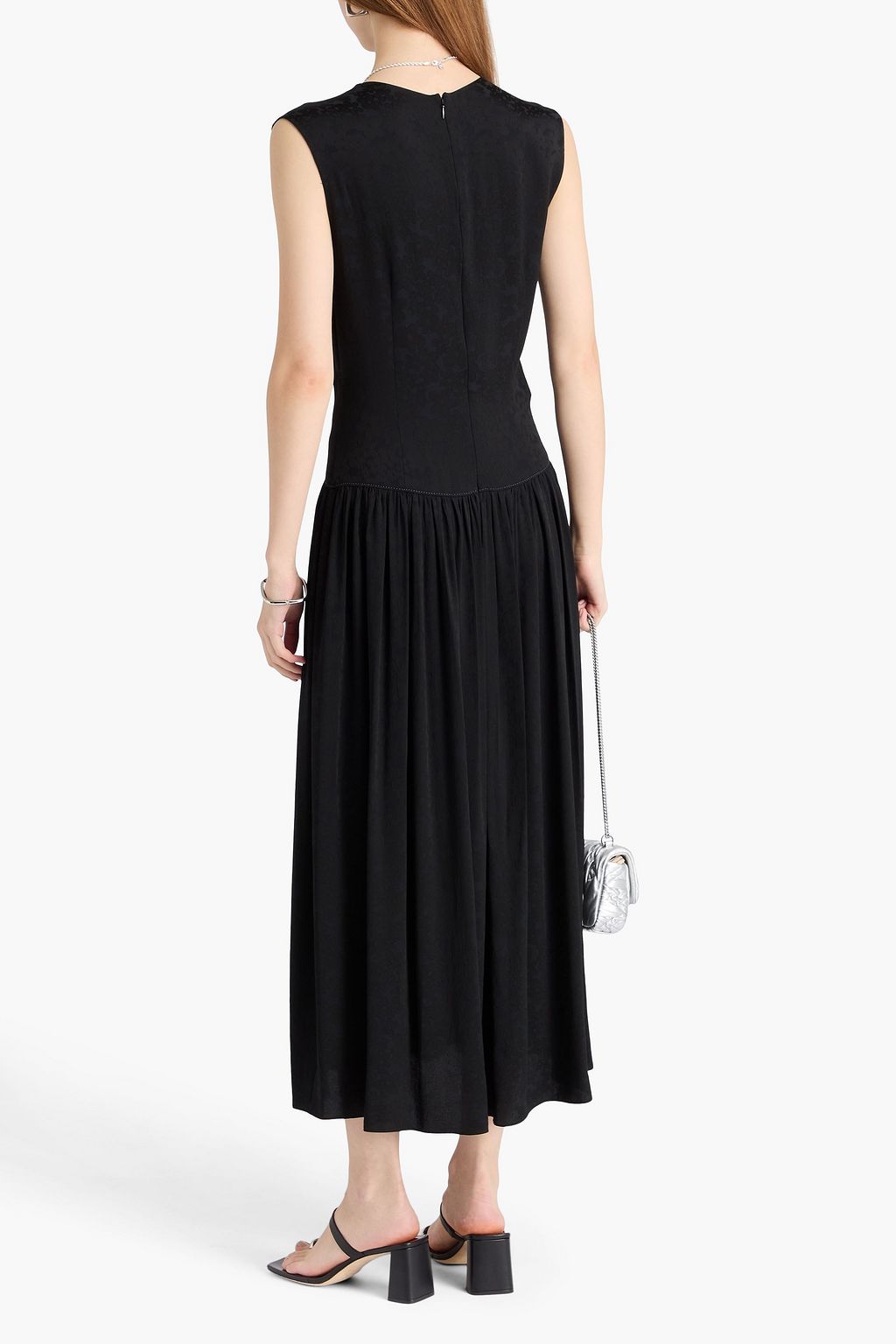 MARNI Floral-jacquard midi dress