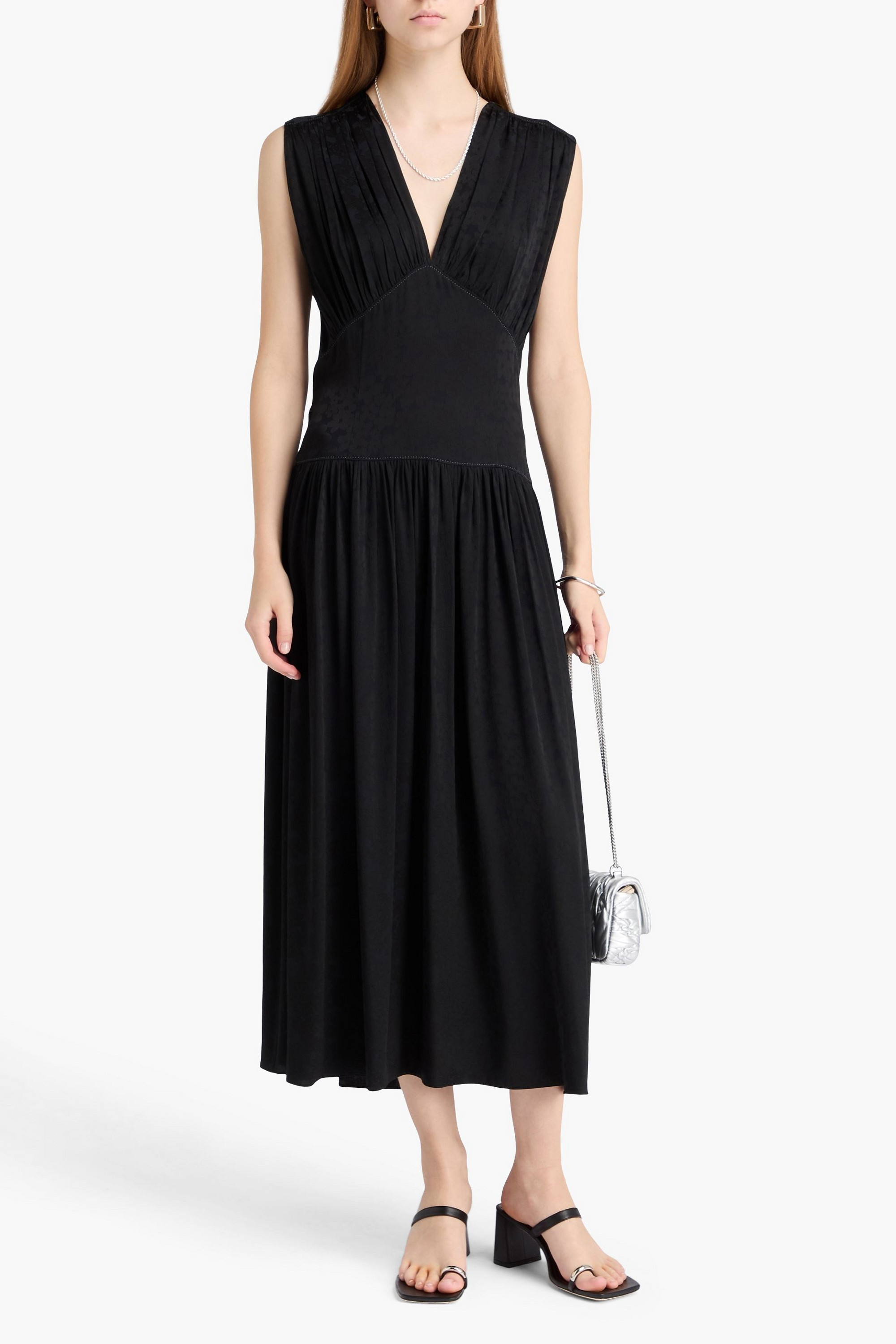 Marni Floral-jacquard midi dress