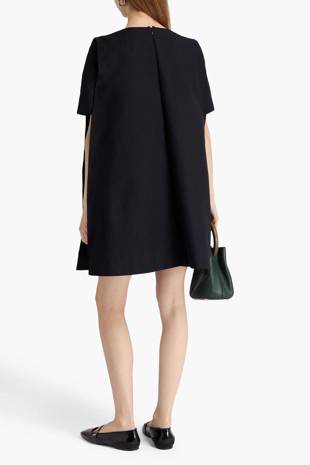MARNI Embroidered cotton-broadcloth mini dress