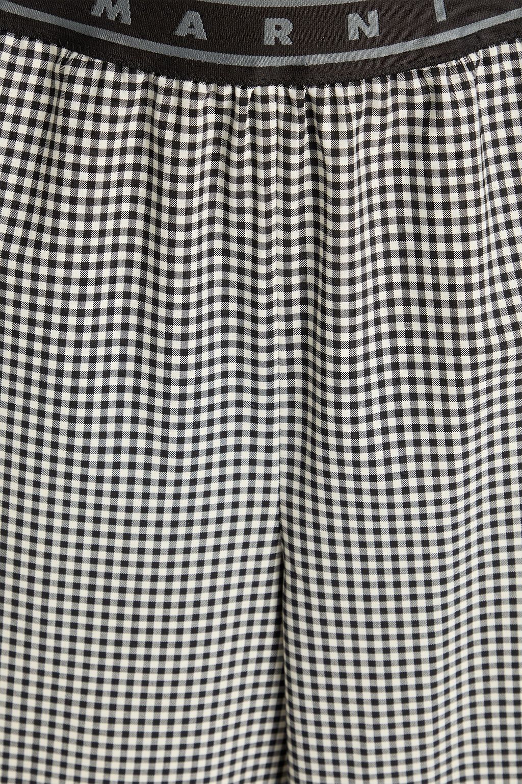 MARNI Gingham jacquard wide-leg pants