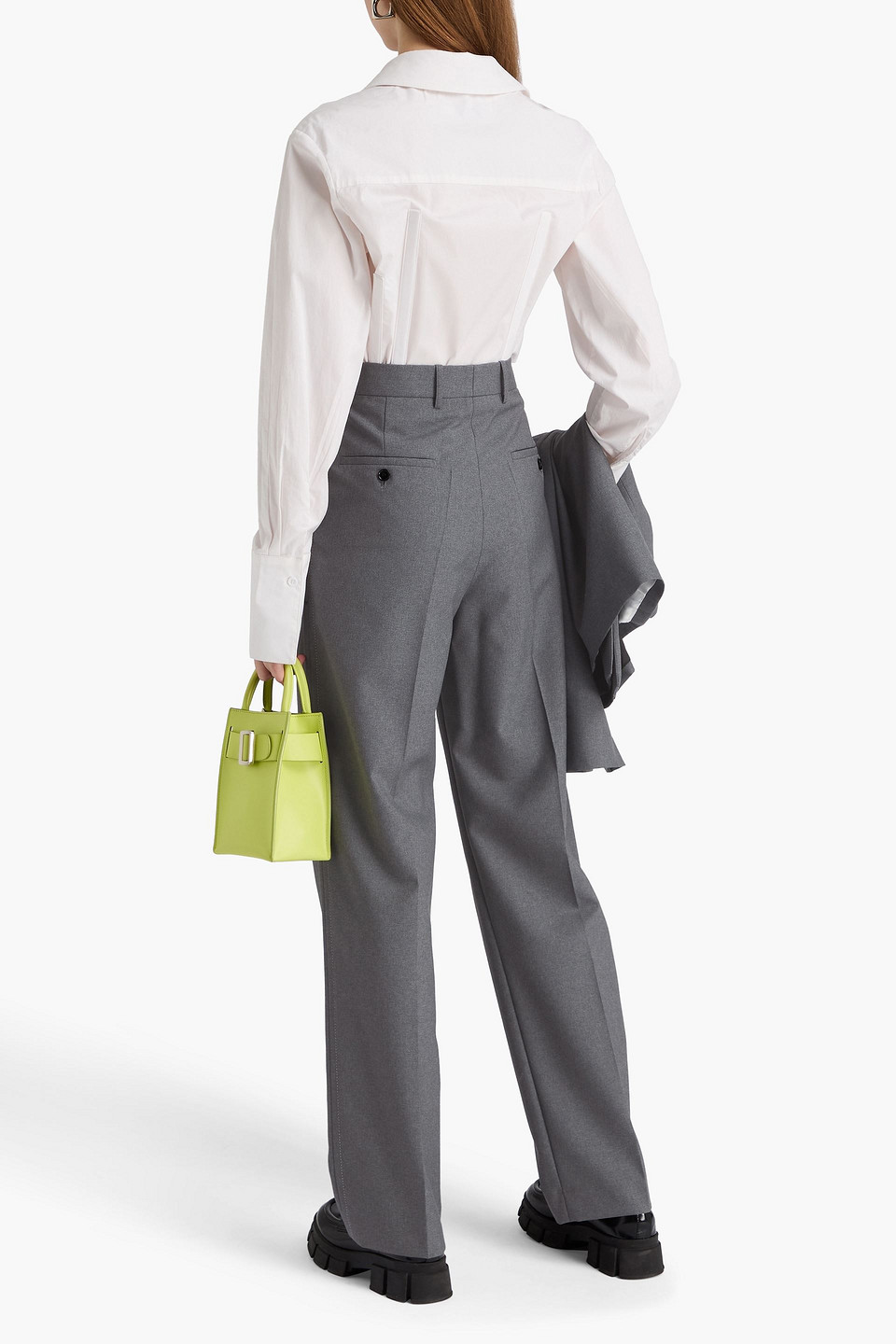 Marni Wool Tapered Pants In Gray
