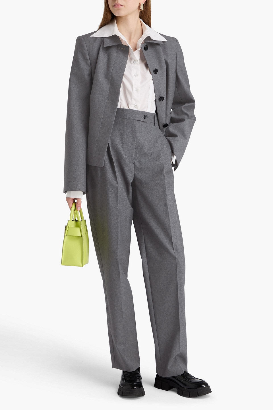 Marni Wool Tapered Pants In Gray