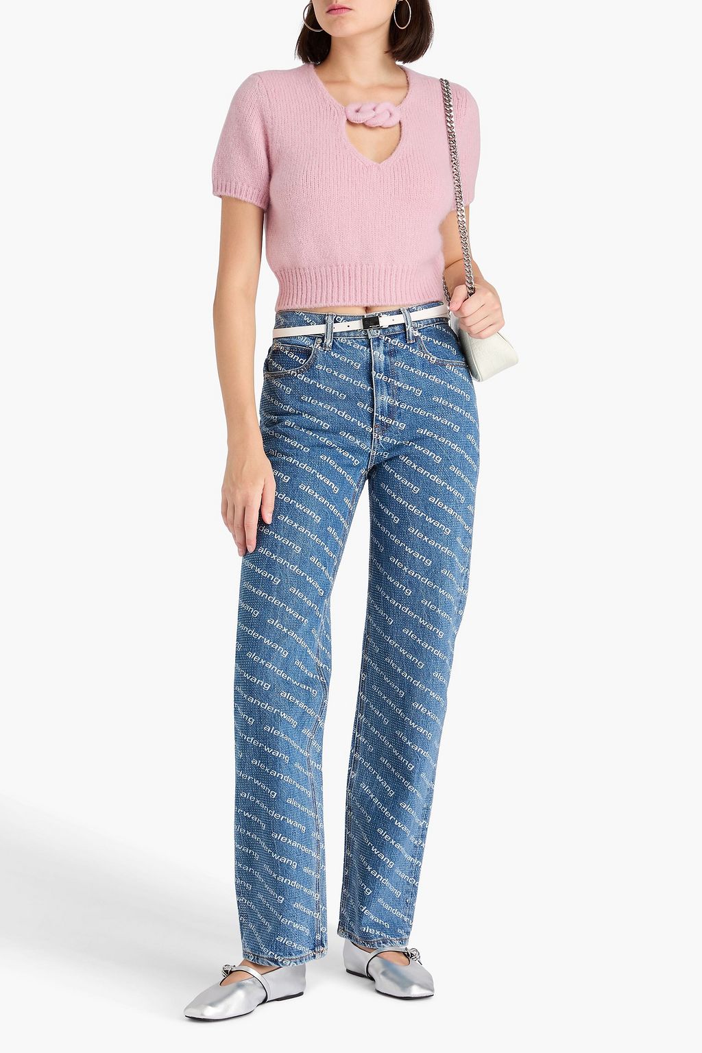 ALEXANDER WANG Cutout wool-blend top