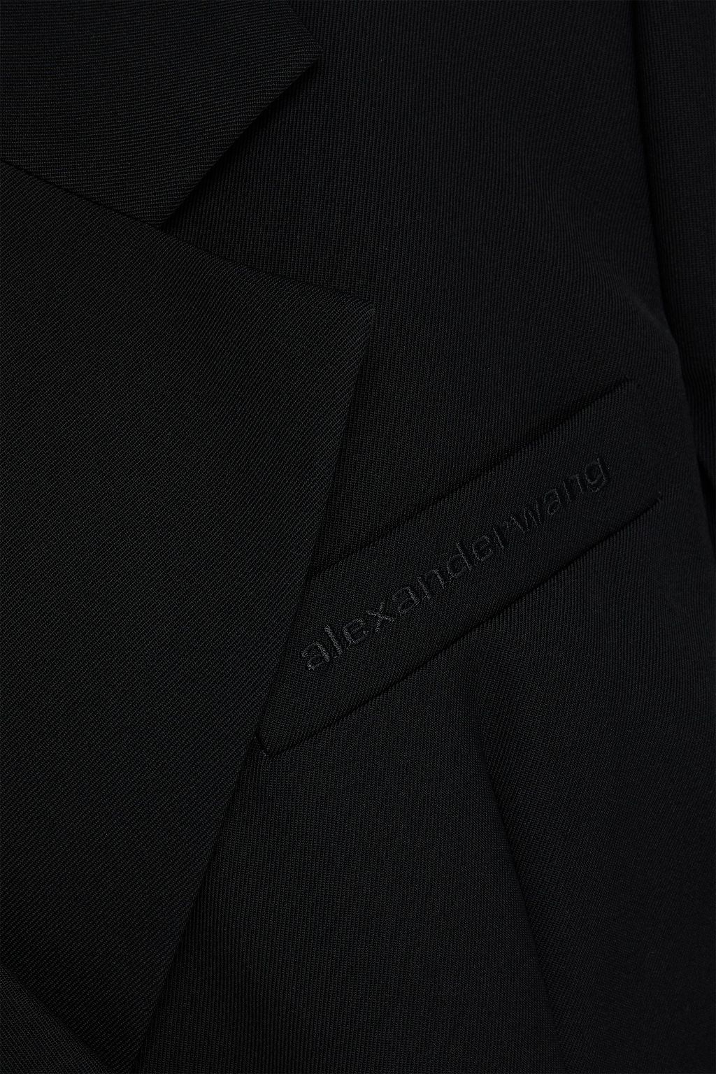 ALEXANDER WANG Asymmetric wool-twill tuxedo dress