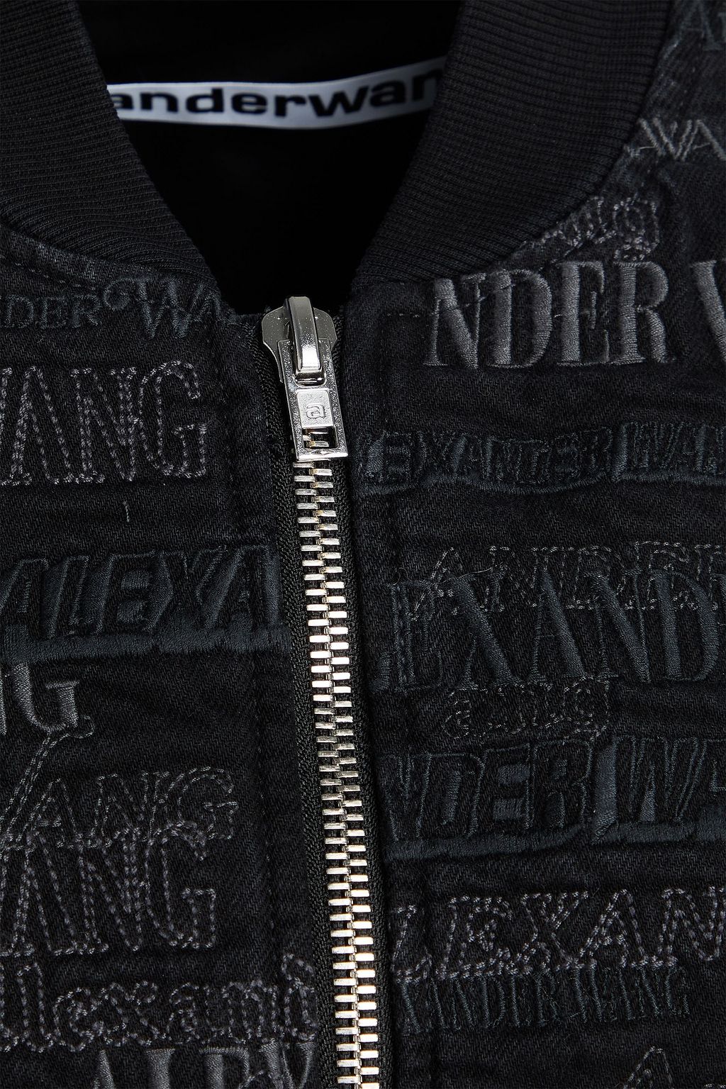 ALEXANDER WANG Cropped denim bomber jacket
