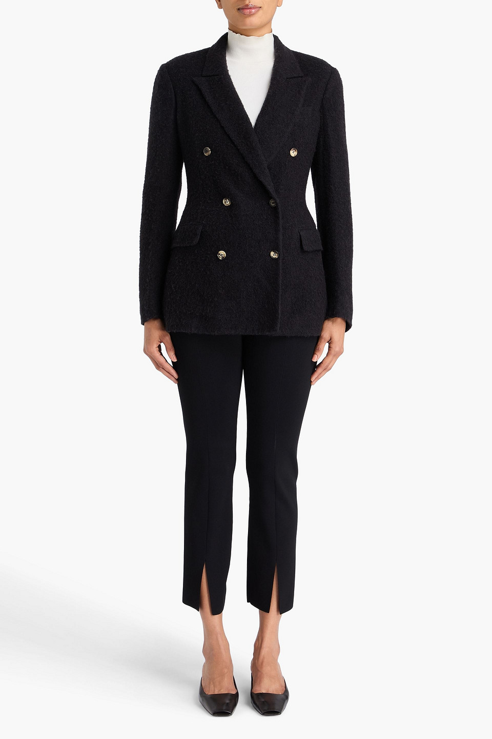  Gabriela Hearst - Doppelreihiger Blazer „amergin“ Aus Bouclé-tweed Aus Einer Seiden-wollmischung - Schwarz - It 38 